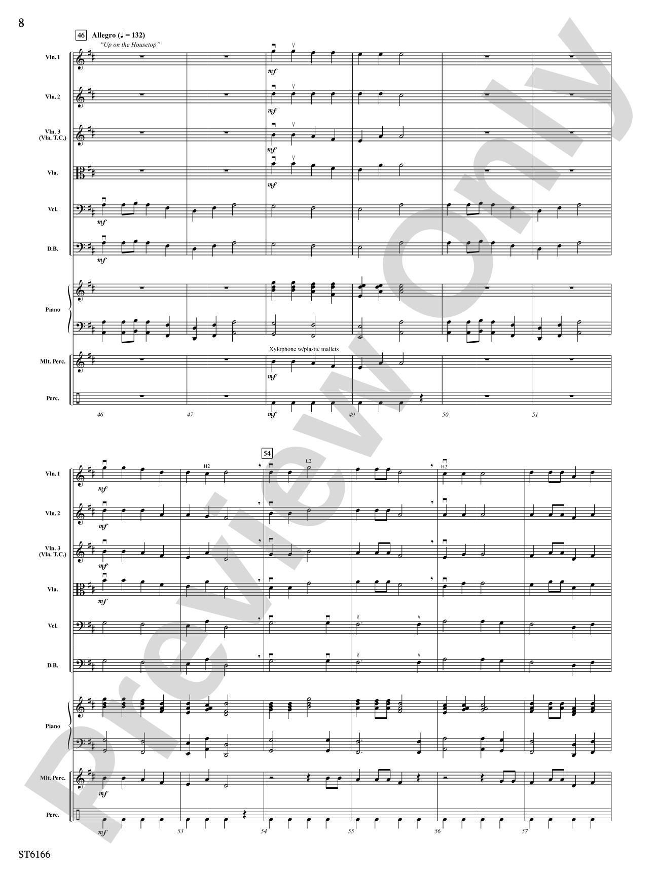 The Night Before Christmas (for Narration, String Orchestra, and Percussion): String Orchestra Conductor Score & Parts
