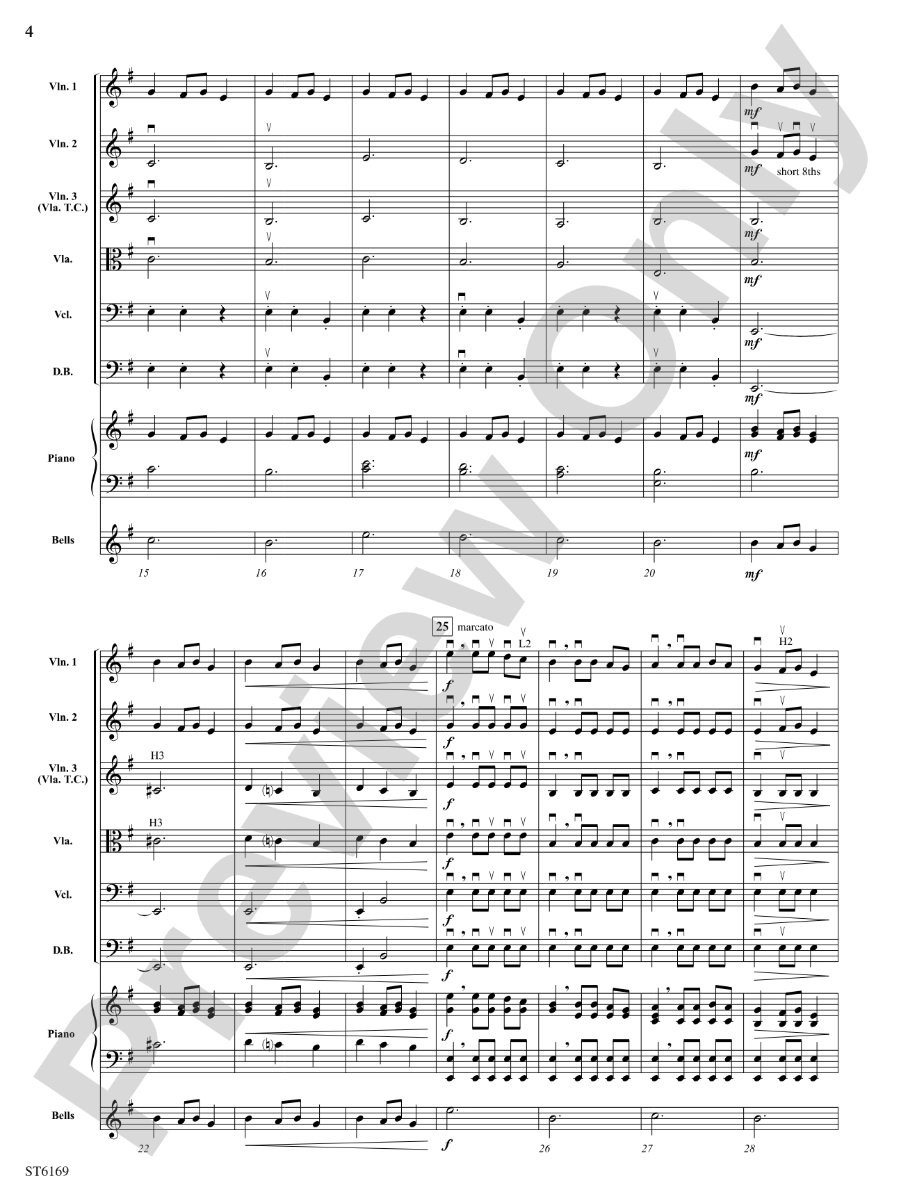 Ukrainian Bell Carol: String Orchestra Conductor Score & Parts