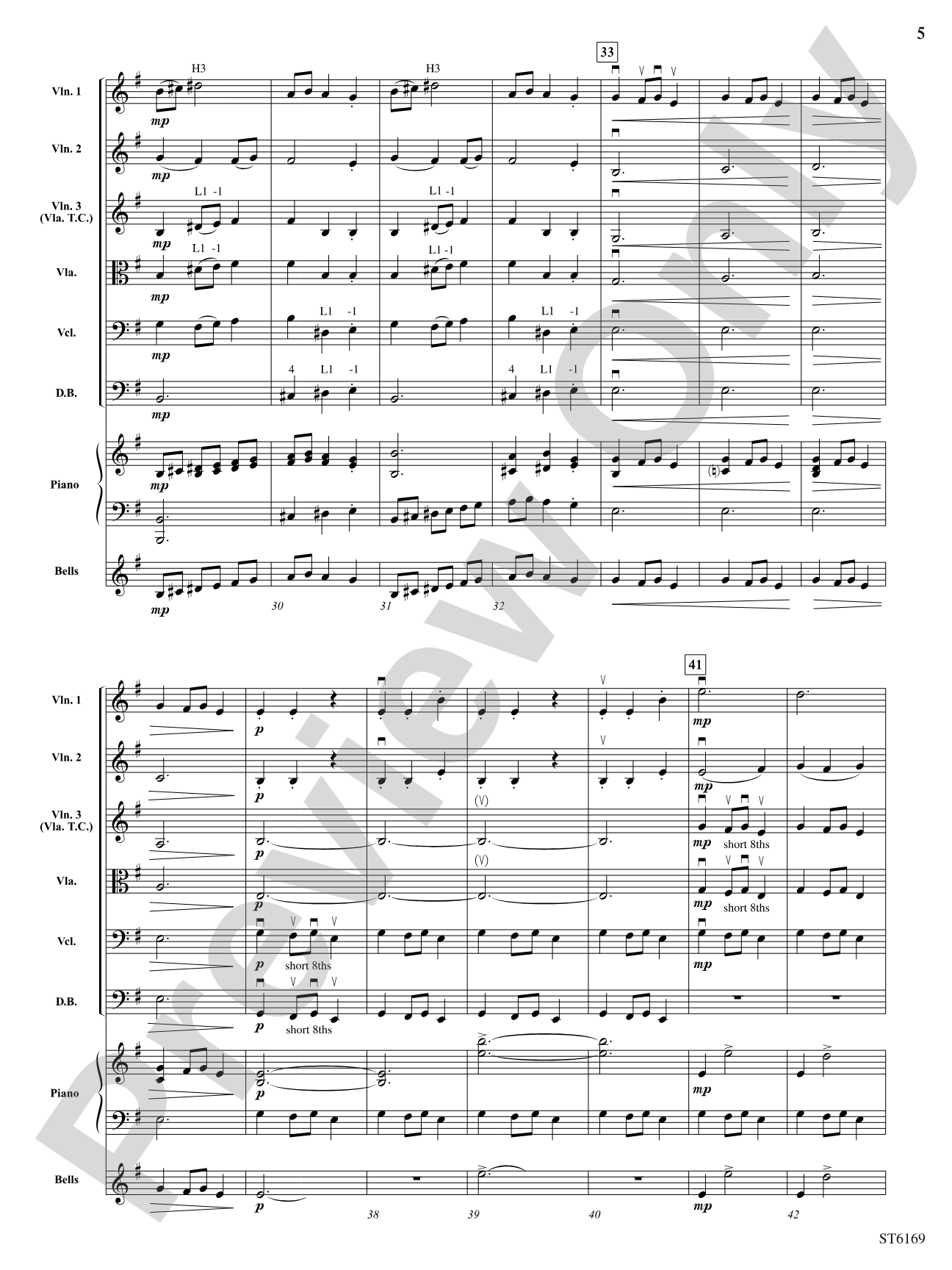 Ukrainian Bell Carol: String Orchestra Conductor Score & Parts