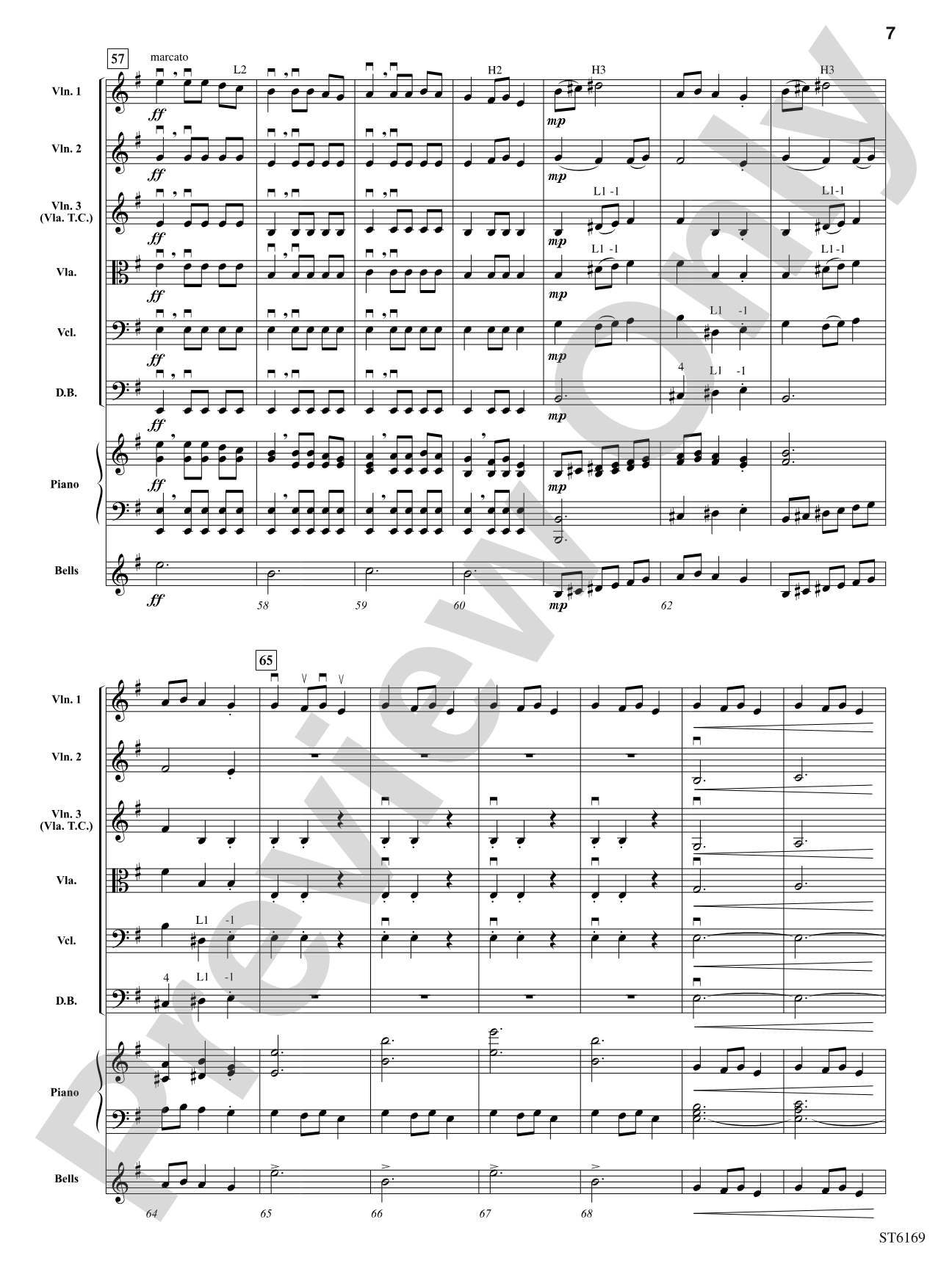 Ukrainian Bell Carol: String Orchestra Conductor Score & Parts