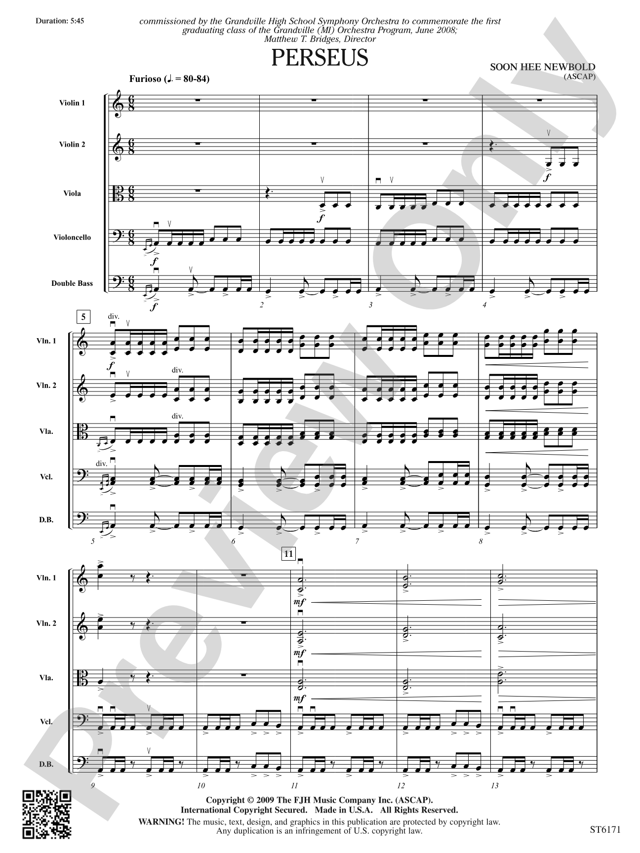 Perseus: String Orchestra Conductor Score & Parts
