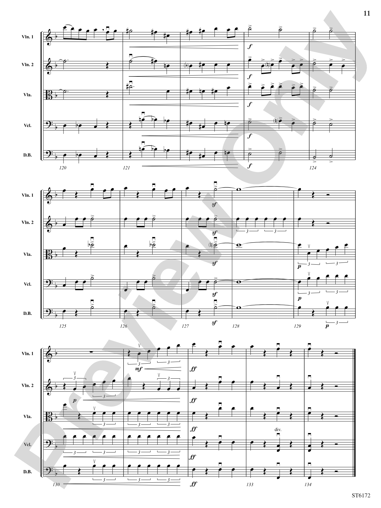Allegro Moderato from Quintet, Opus 5: String Orchestra Conductor Score & Parts