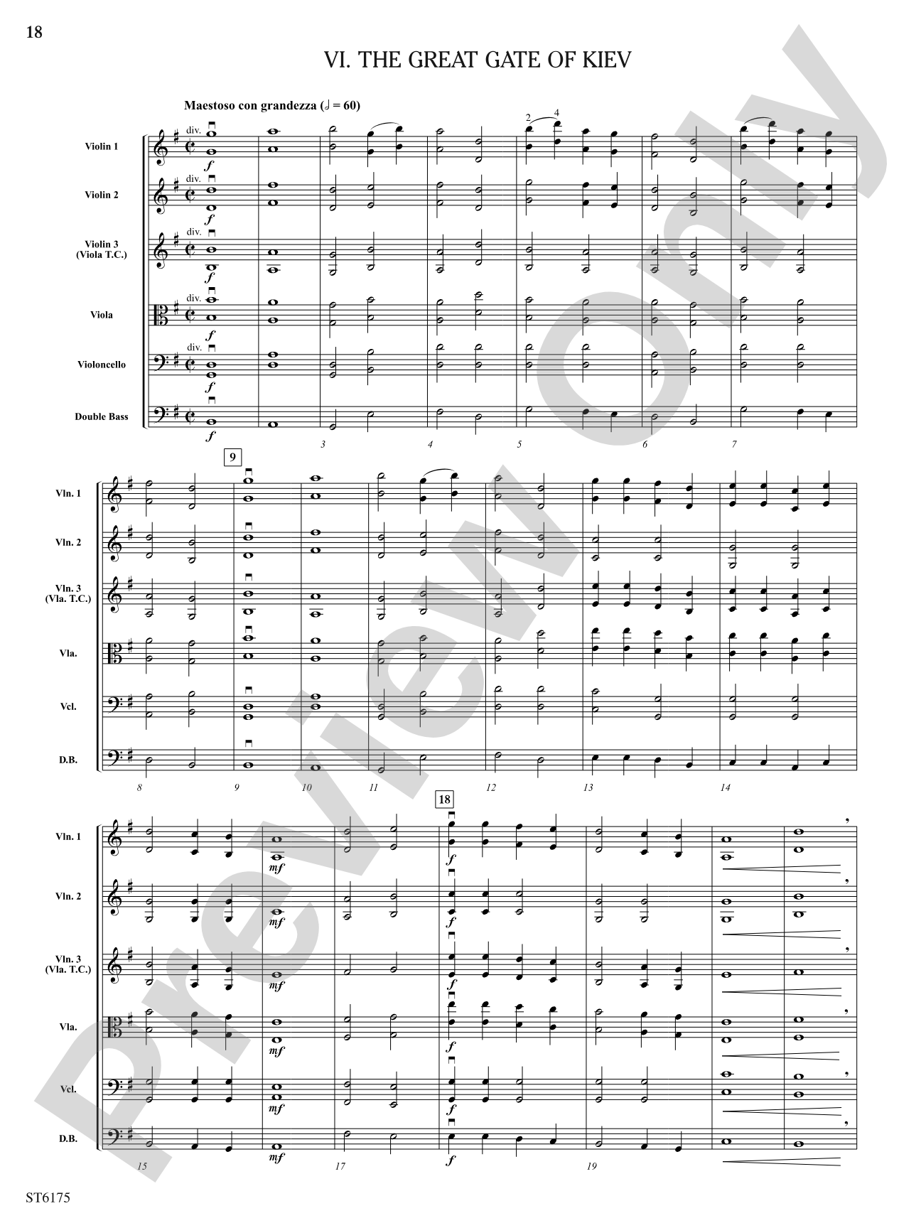 Pictures at an Exhibition: Score