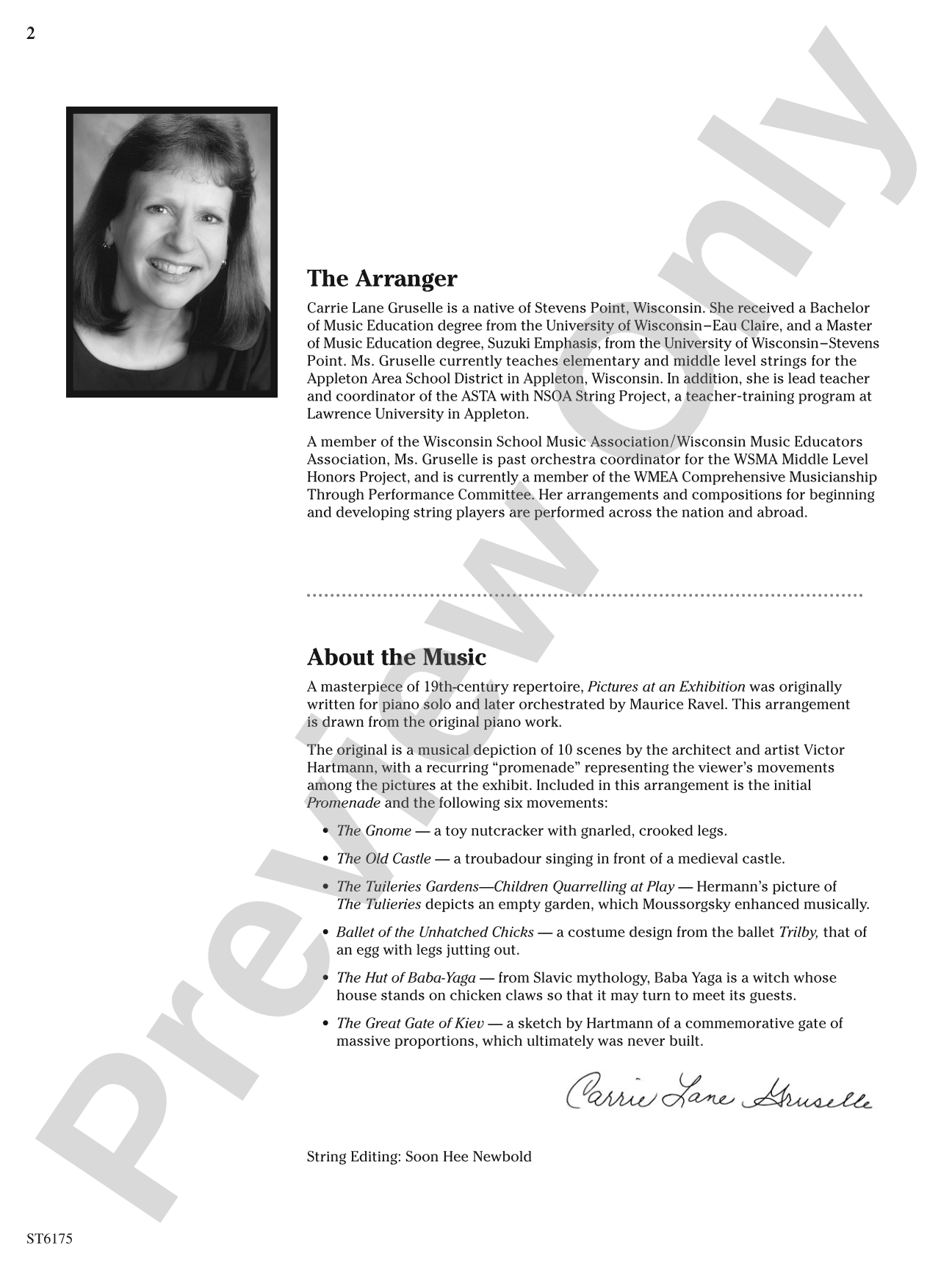 Pictures at an Exhibition: Score