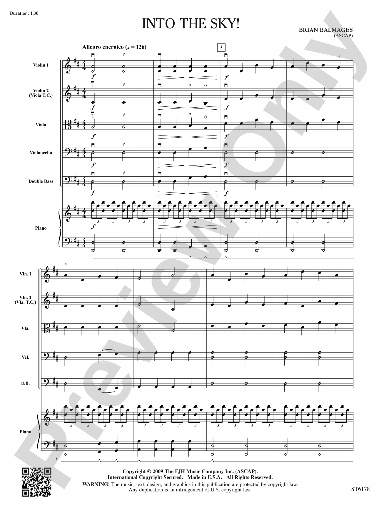 Into the Sky!: String Orchestra Conductor Score & Parts