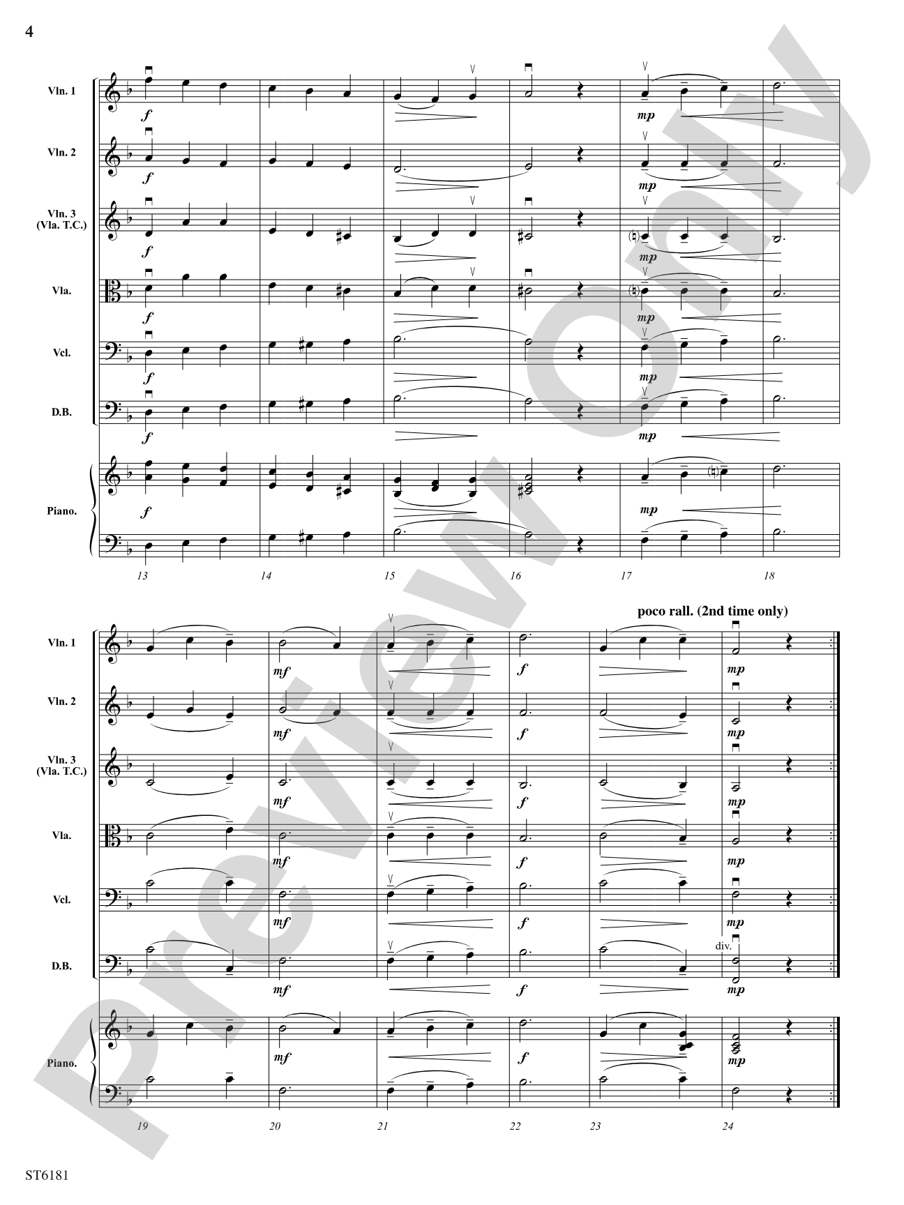 Little Suite for Strings: String Orchestra Conductor Score & Parts