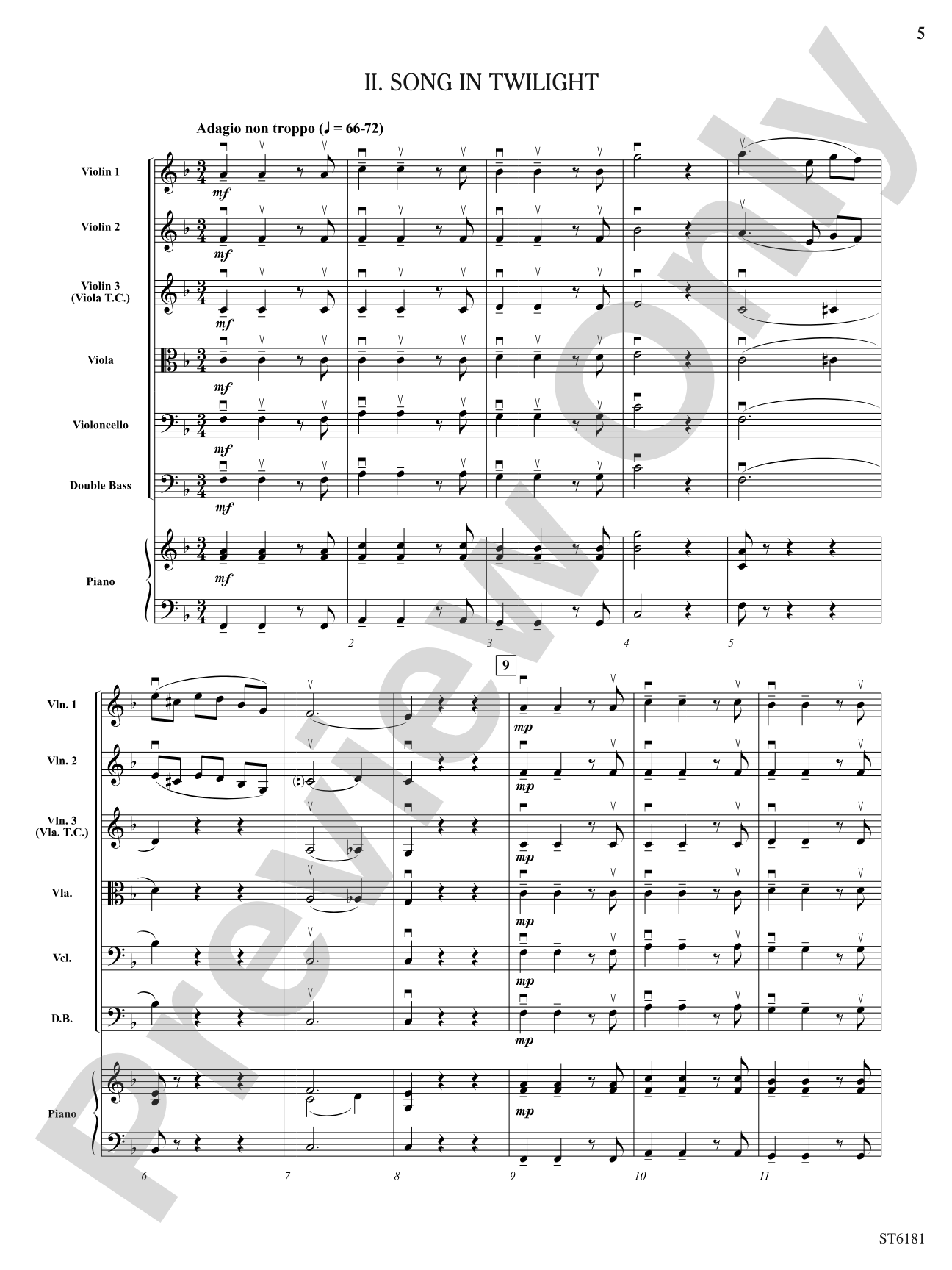 Little Suite for Strings: String Orchestra Conductor Score & Parts