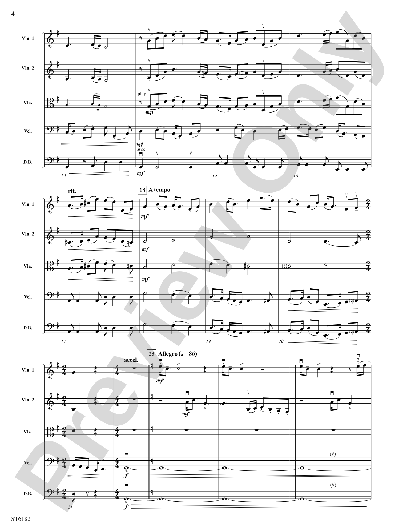 Carson Valley Rhapsody: String Orchestra Conductor Score & Parts