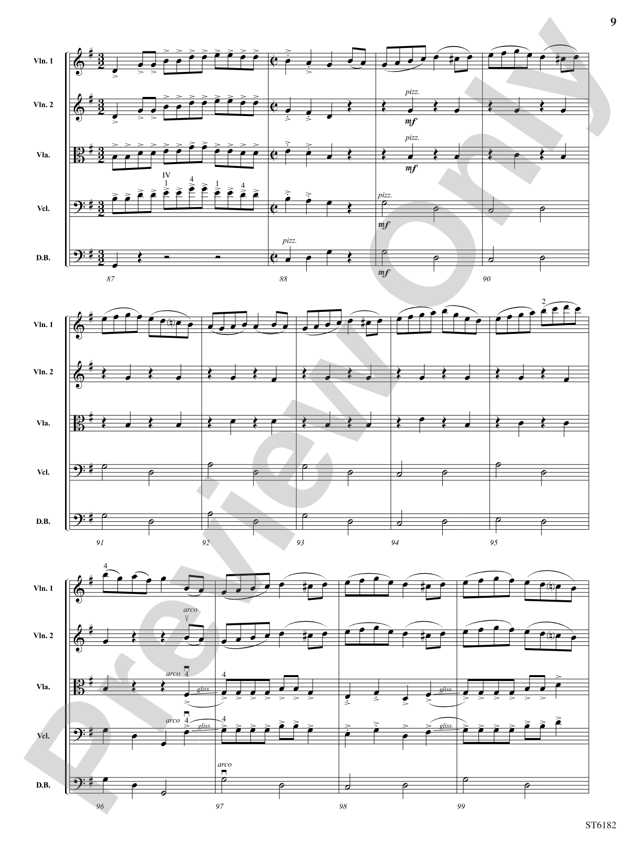 Carson Valley Rhapsody: String Orchestra Conductor Score & Parts