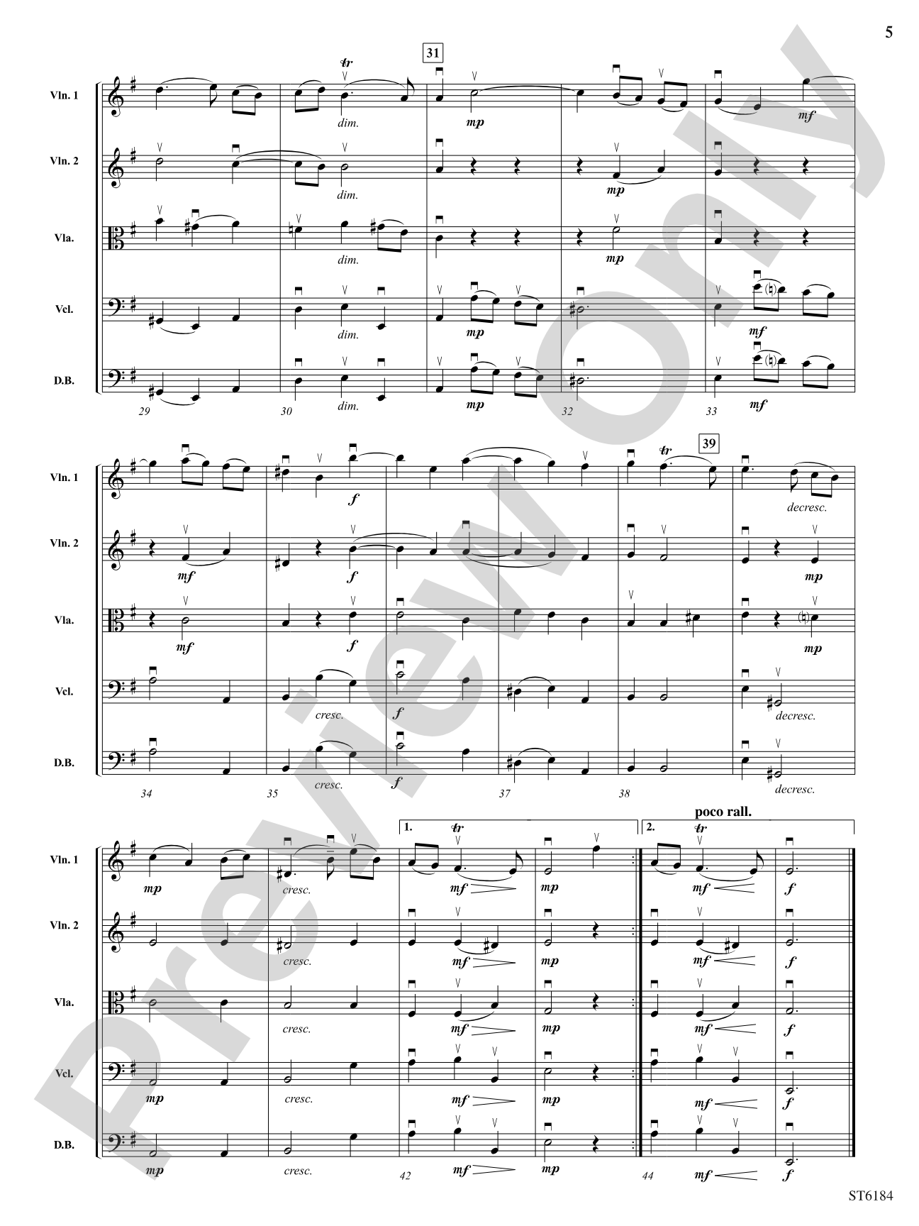 Sonata No. 8: String Orchestra Conductor Score & Parts
