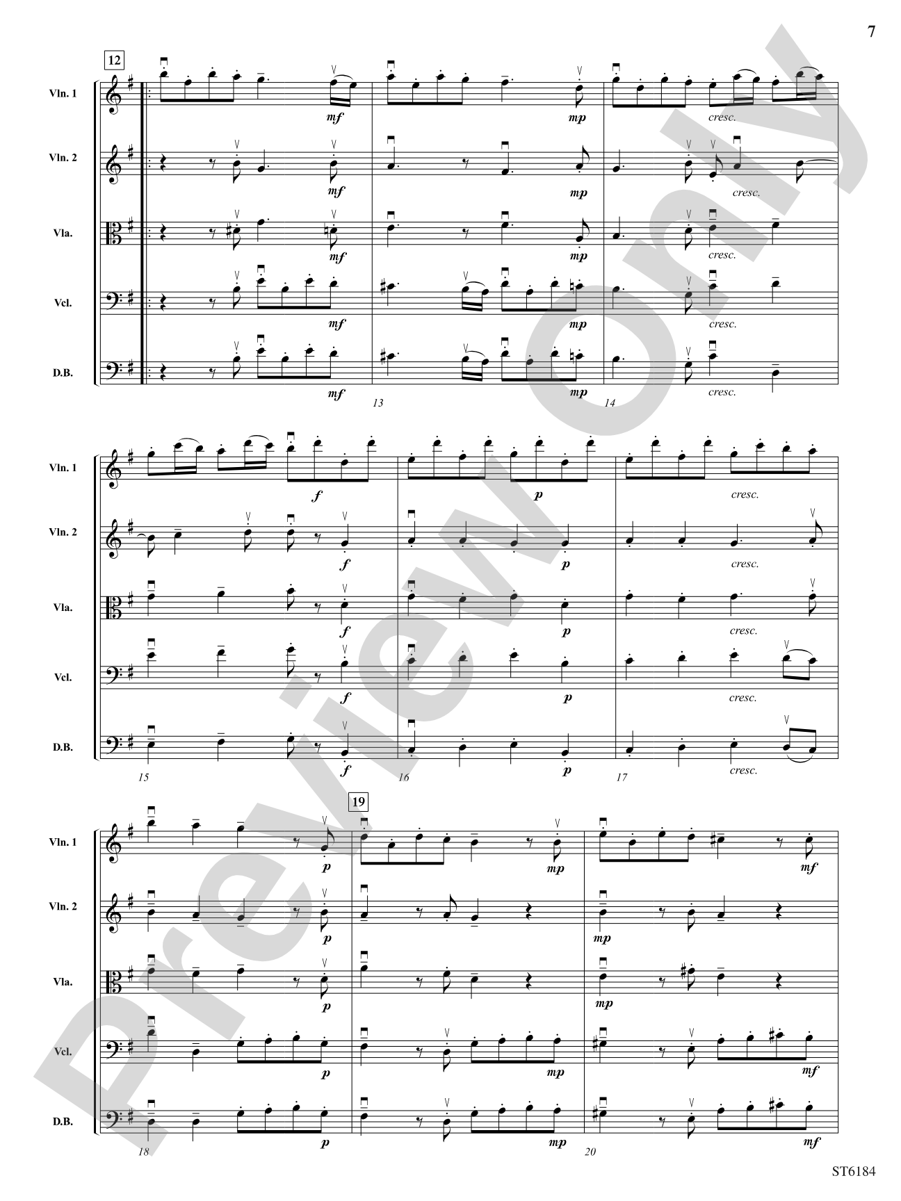 Sonata No. 8: String Orchestra Conductor Score & Parts