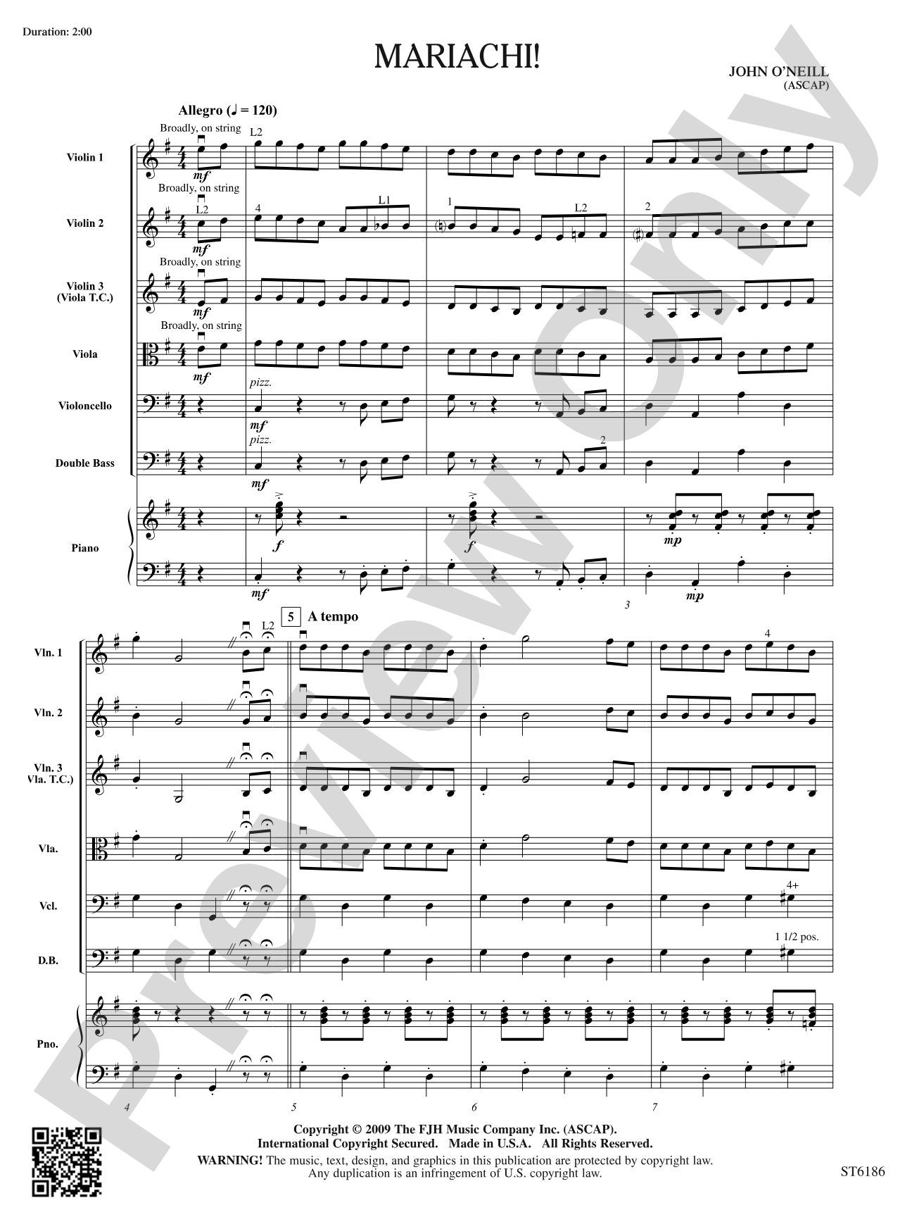 Mariachi!: String Orchestra Conductor Score & Parts