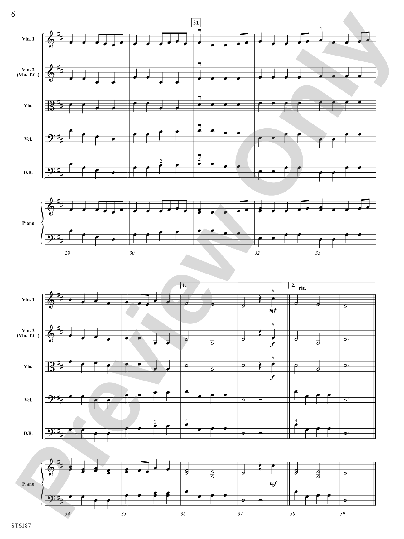 Music for the Royal Fireworks: String Orchestra Conductor Score & Parts