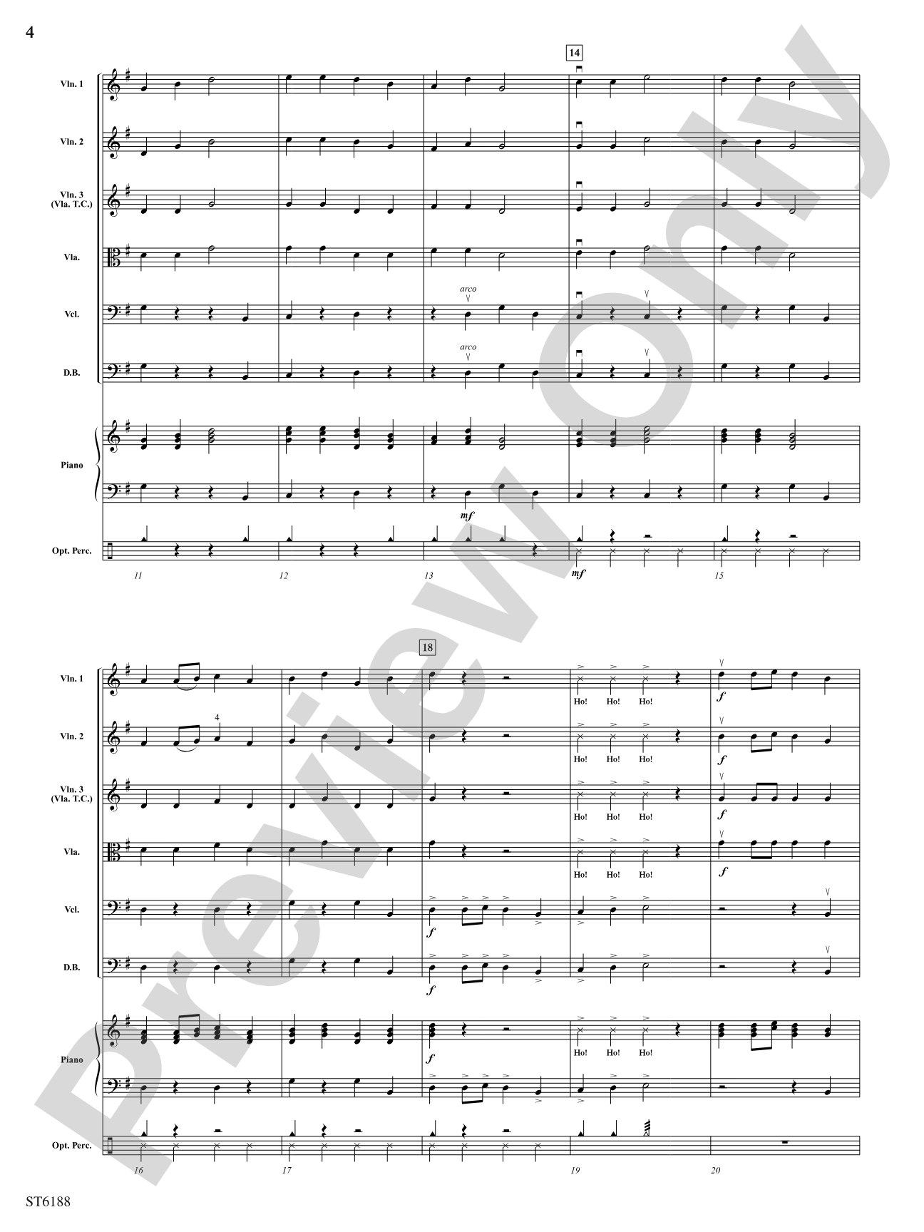 Holiday on the Housetop: String Orchestra Conductor Score & Parts