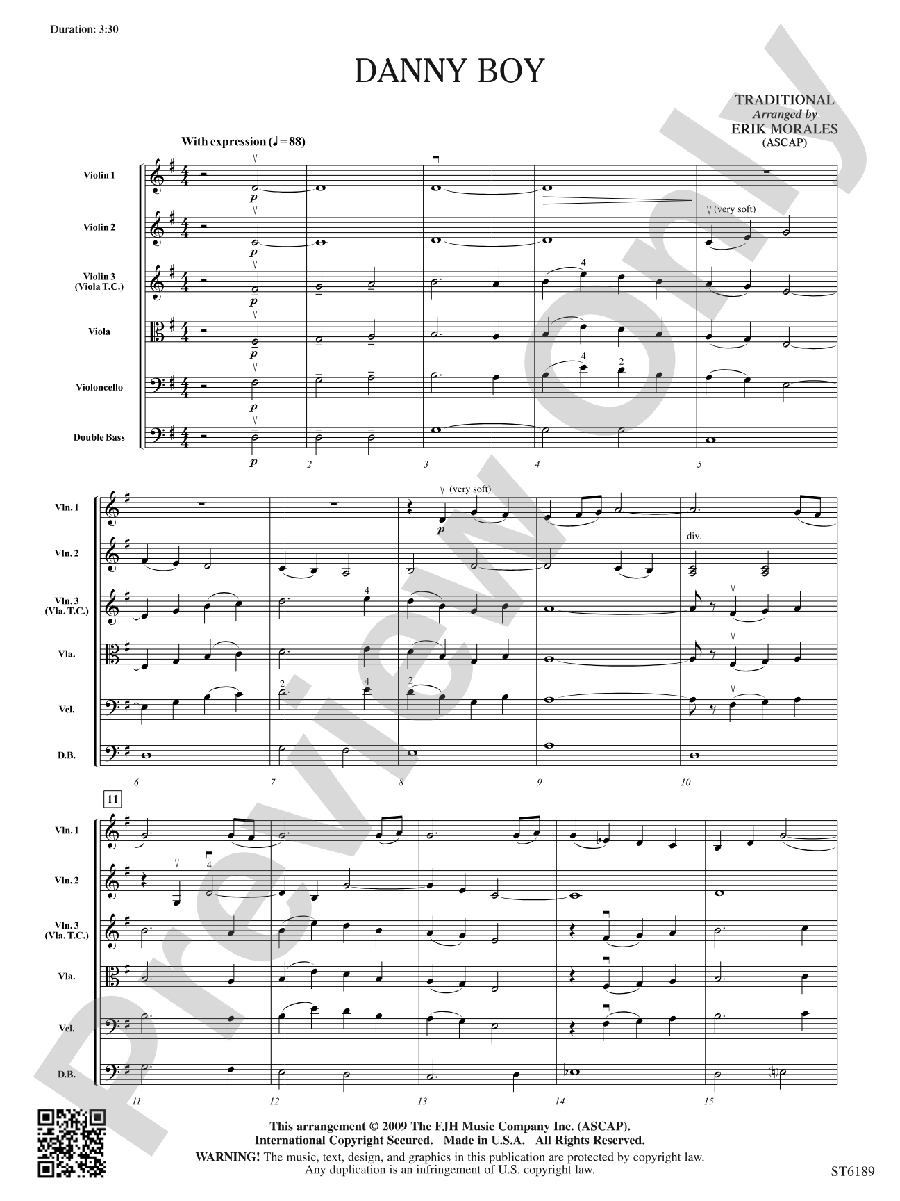 Danny Boy: String Orchestra Conductor Score & Parts