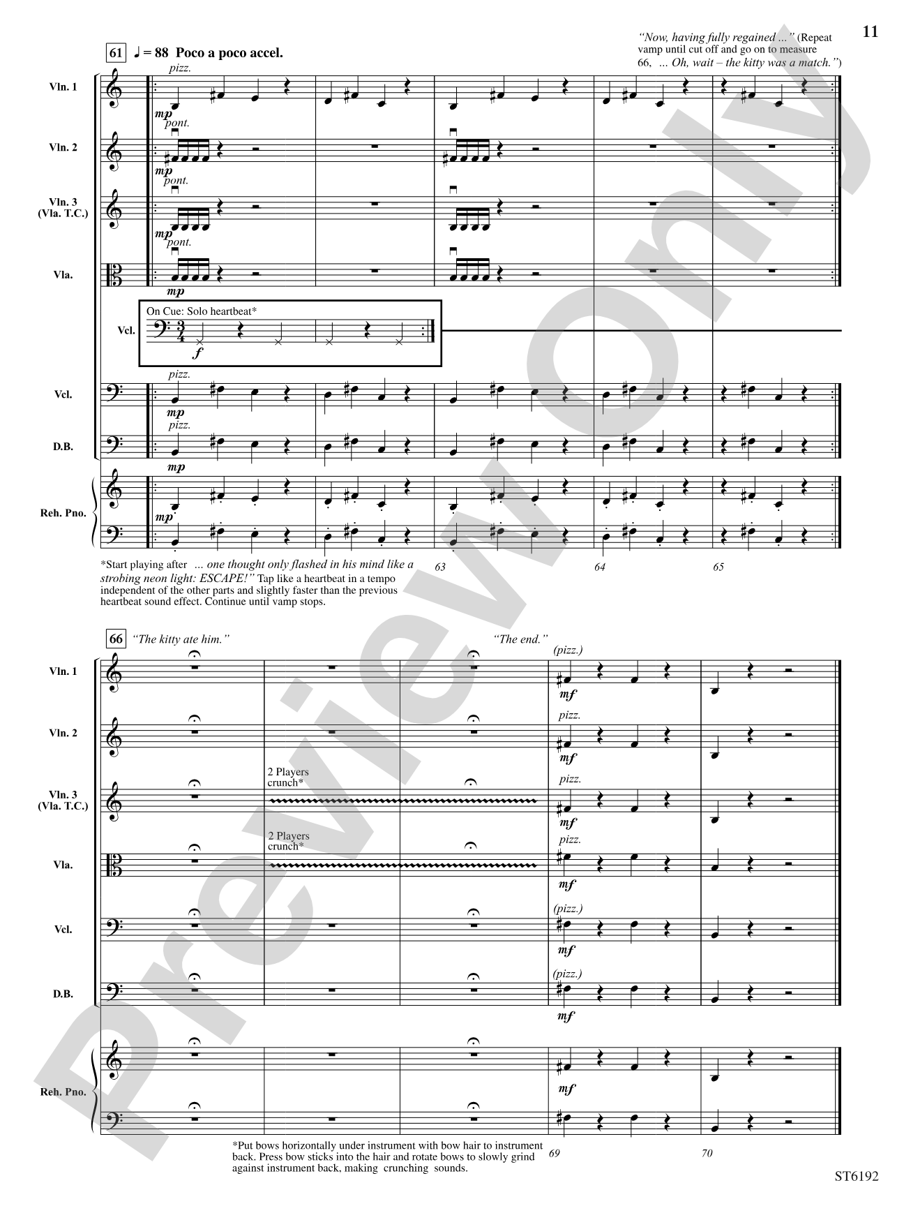 House of Untold Horrors (for Narration and String Orchestra): String Orchestra Conductor Score & Parts