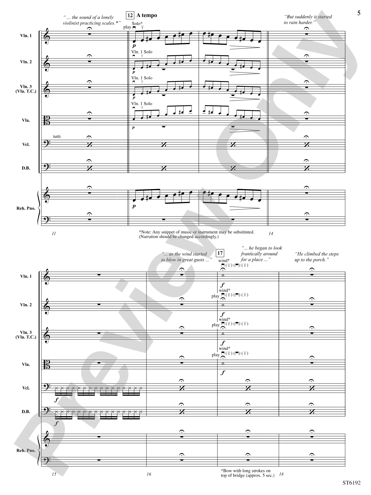 House of Untold Horrors (for Narration and String Orchestra): String Orchestra Conductor Score & Parts