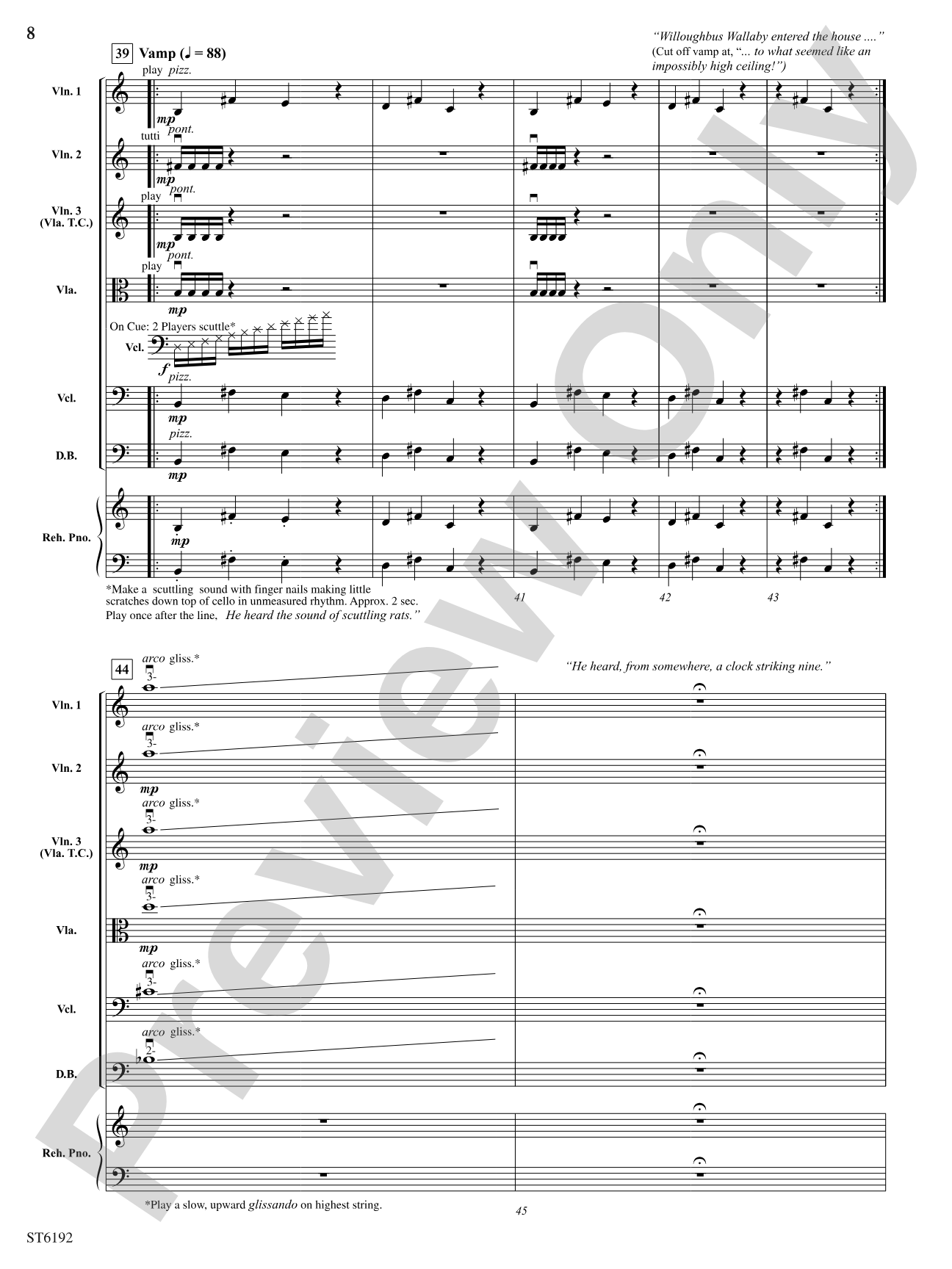 House of Untold Horrors (for Narration and String Orchestra): String Orchestra Conductor Score & Parts