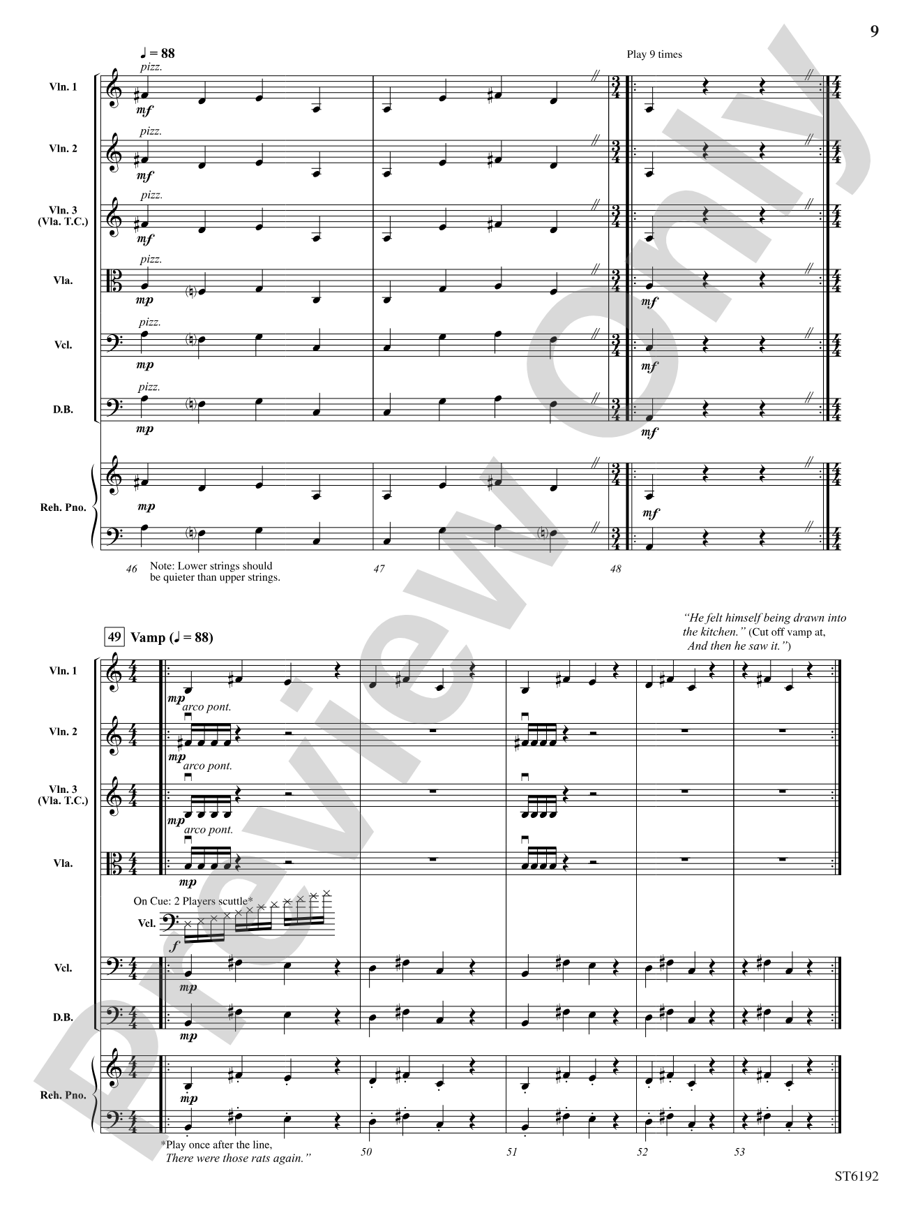 House of Untold Horrors (for Narration and String Orchestra): String Orchestra Conductor Score & Parts