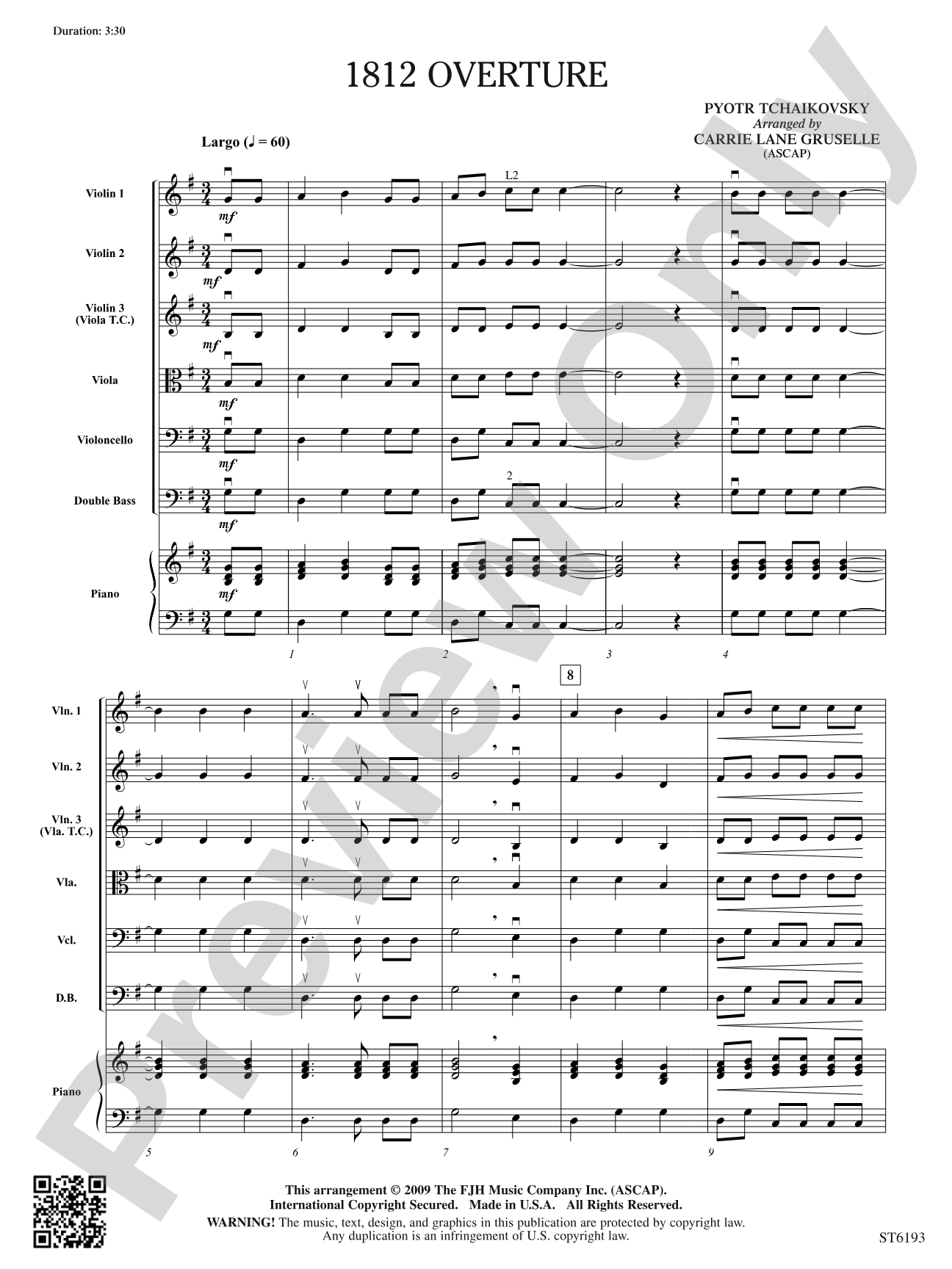 1812 Overture: Score