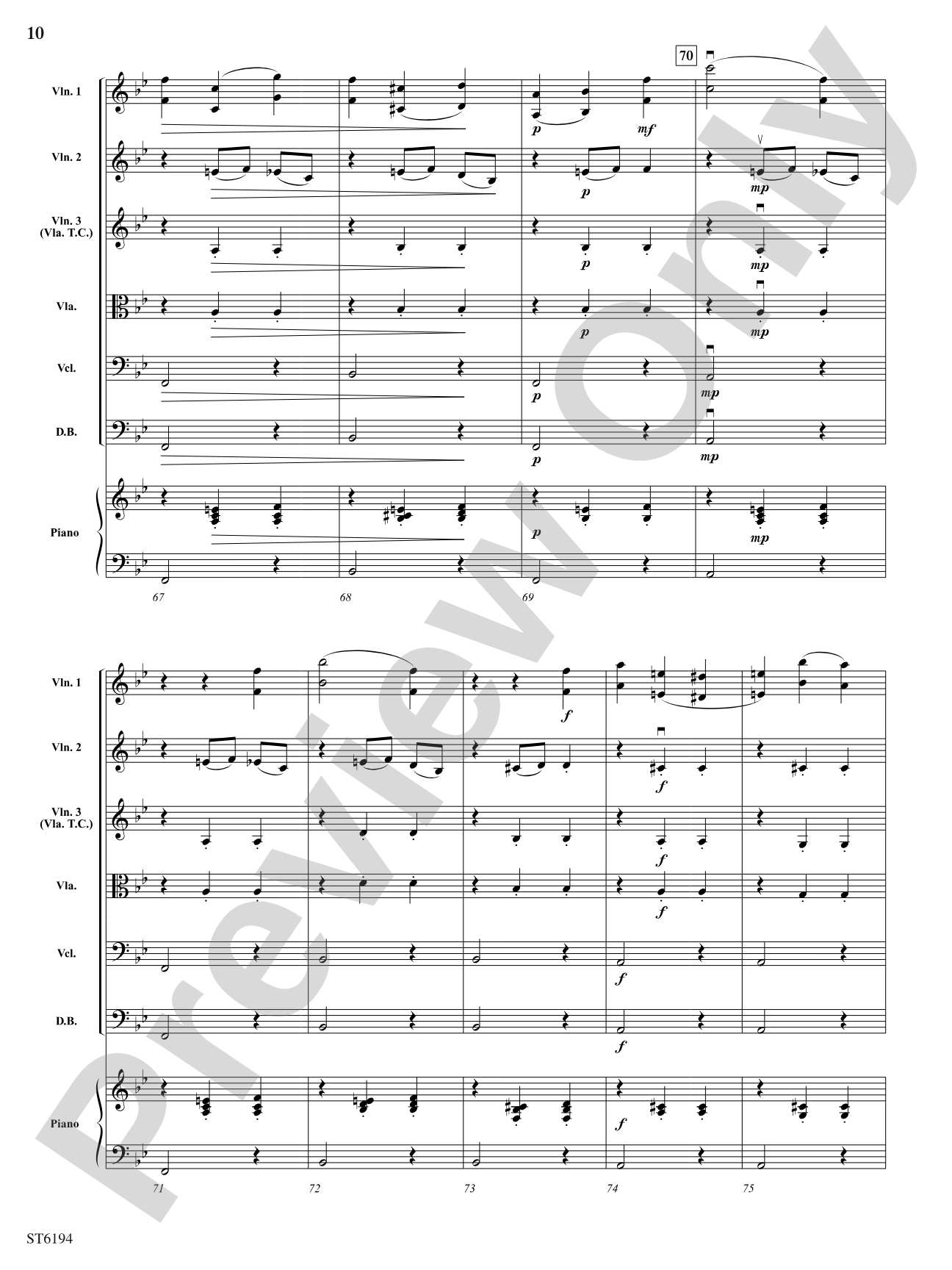 Sleeping Beauty Waltz: String Orchestra Conductor Score & Parts
