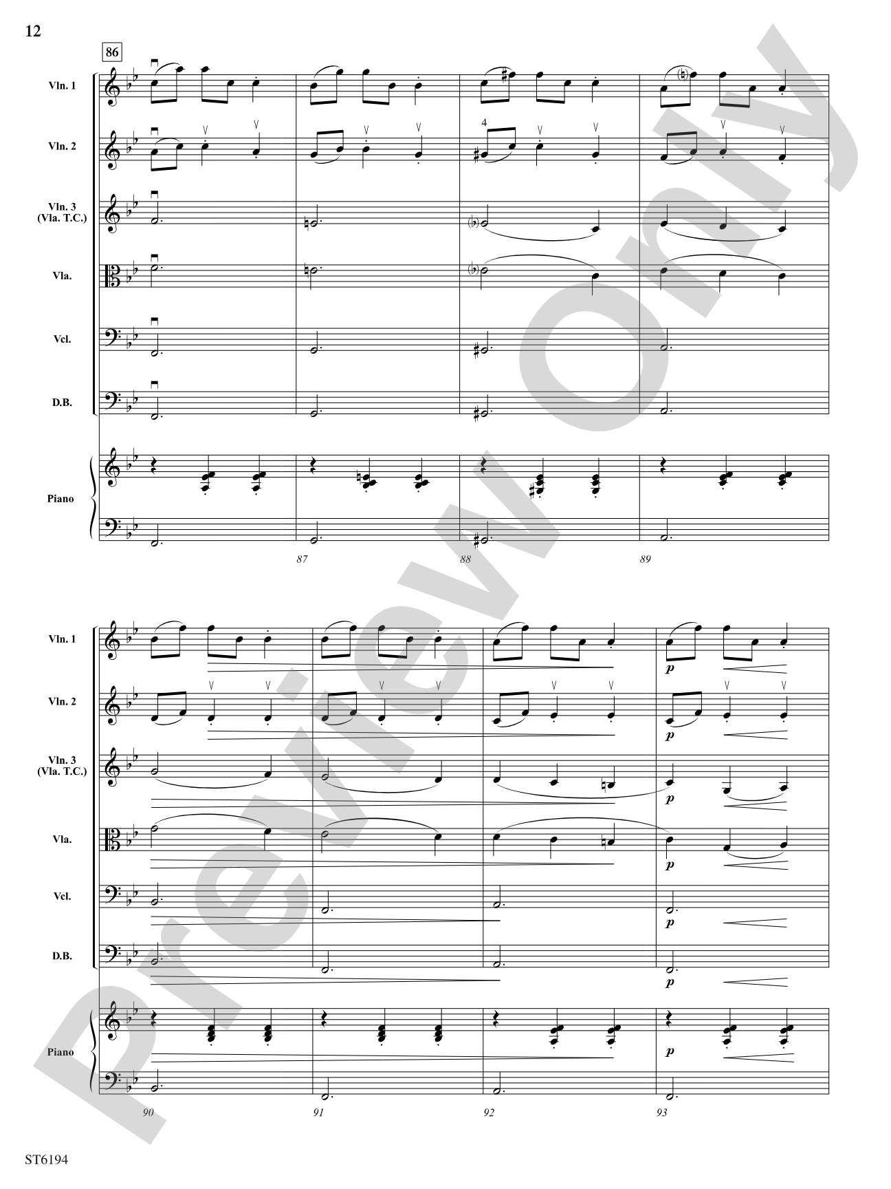 Sleeping Beauty Waltz: String Orchestra Conductor Score & Parts