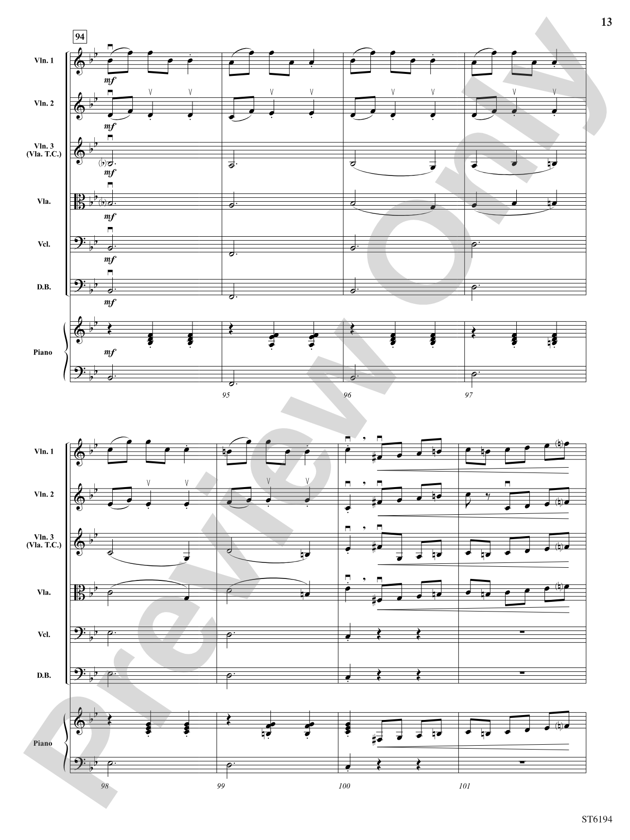 Sleeping Beauty Waltz: String Orchestra Conductor Score & Parts