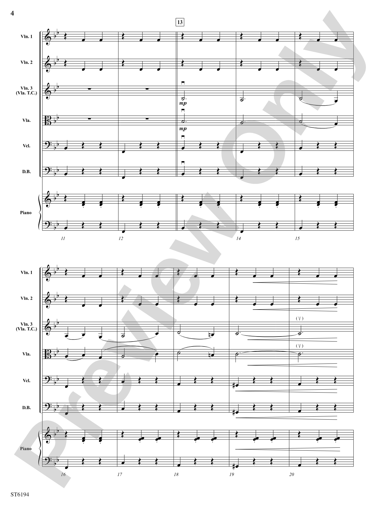 Sleeping Beauty Waltz: String Orchestra Conductor Score & Parts