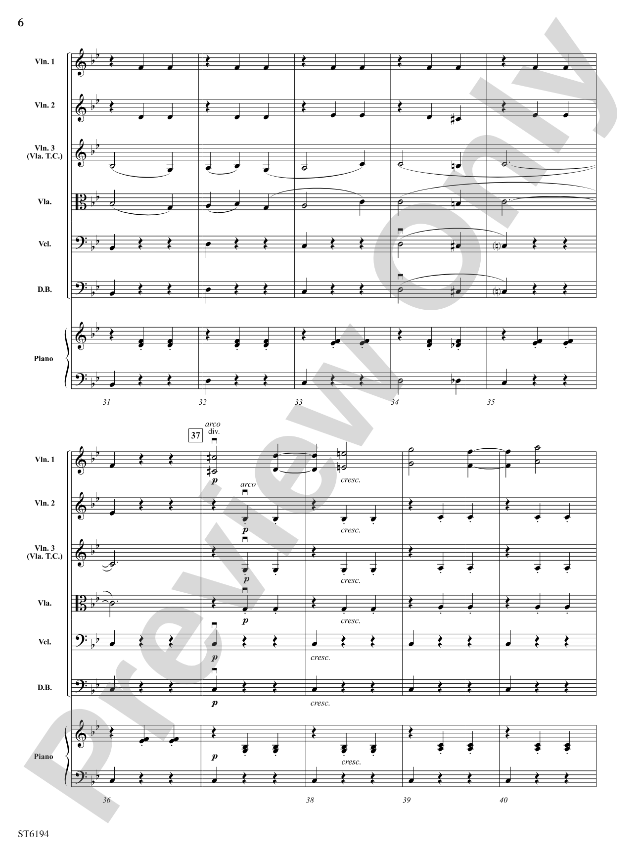 Sleeping Beauty Waltz: String Orchestra Conductor Score & Parts