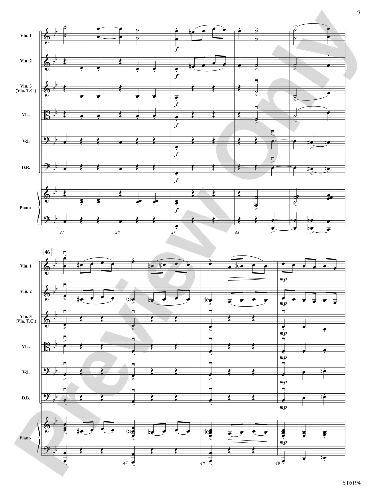 Sleeping Beauty Waltz: String Orchestra Conductor Score & Parts