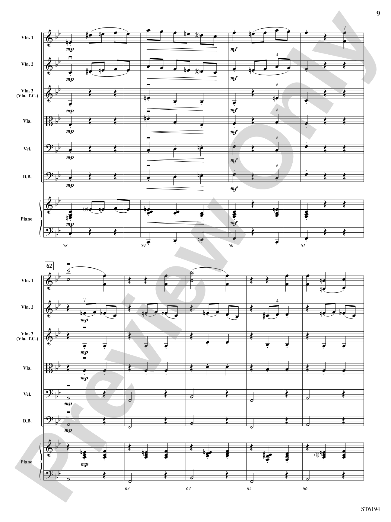 Sleeping Beauty Waltz: String Orchestra Conductor Score & Parts