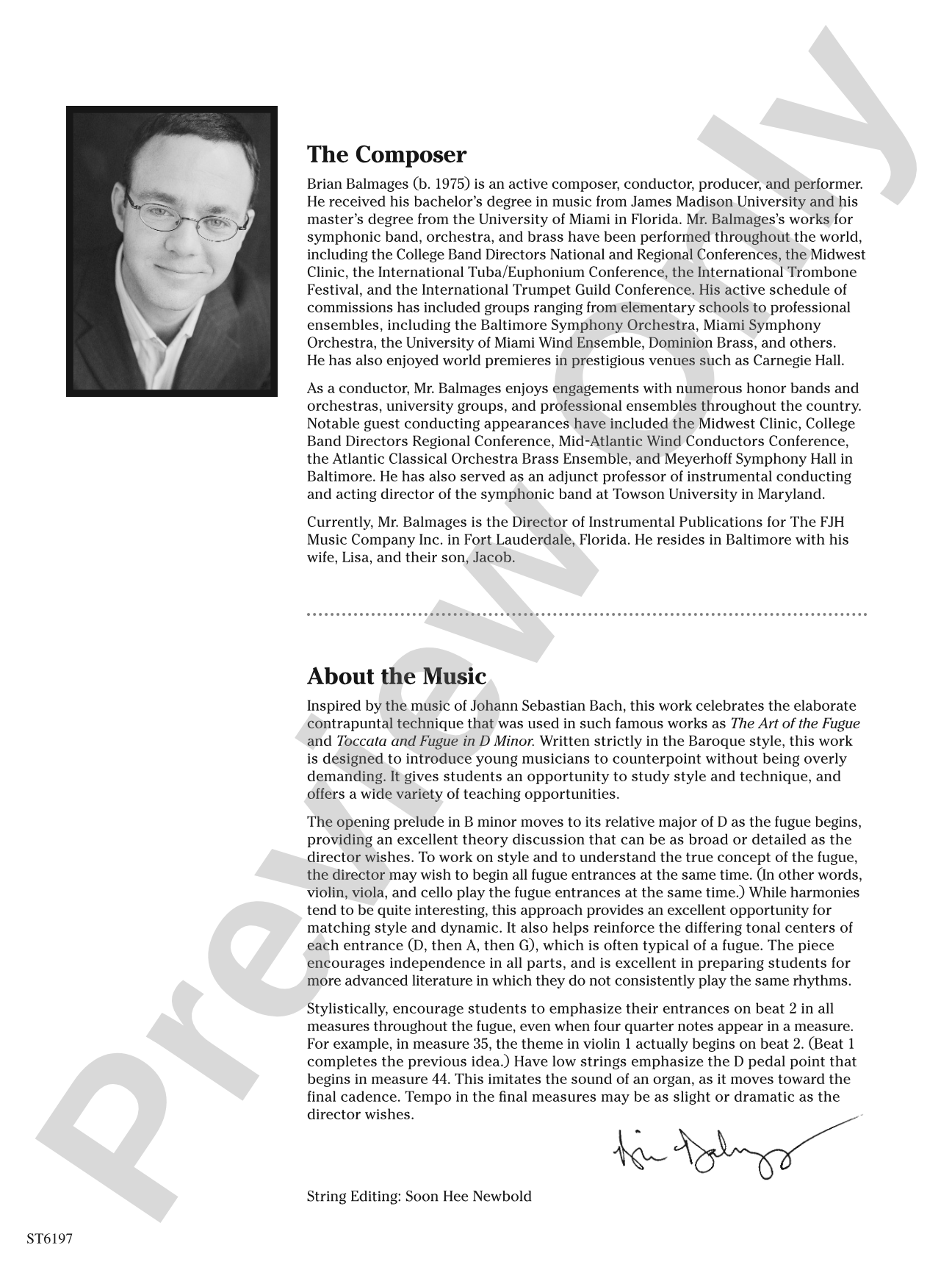 Prelude and Fugue: String Orchestra Conductor Score & Parts