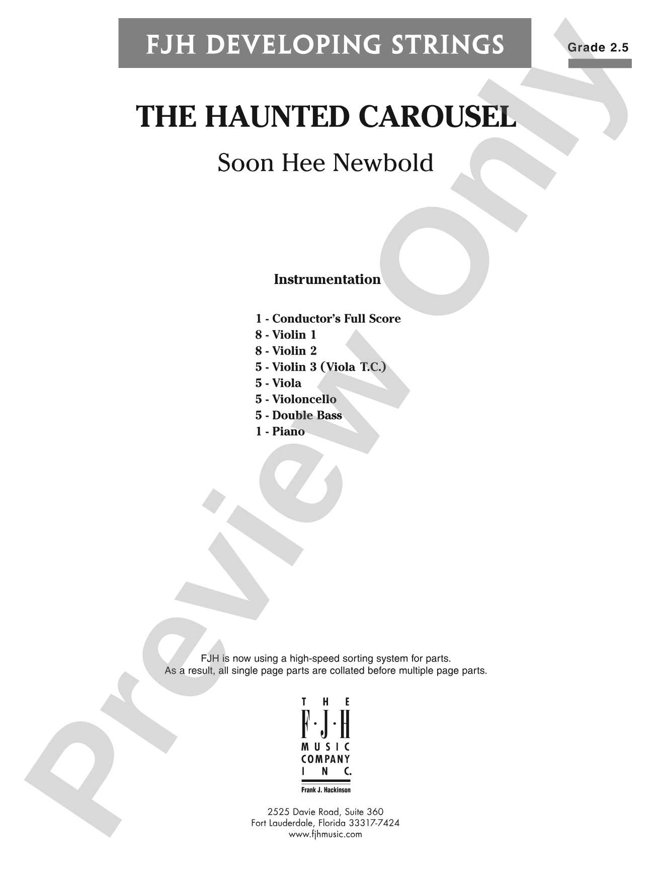 The Haunted Carousel: String Orchestra Conductor Score & Parts