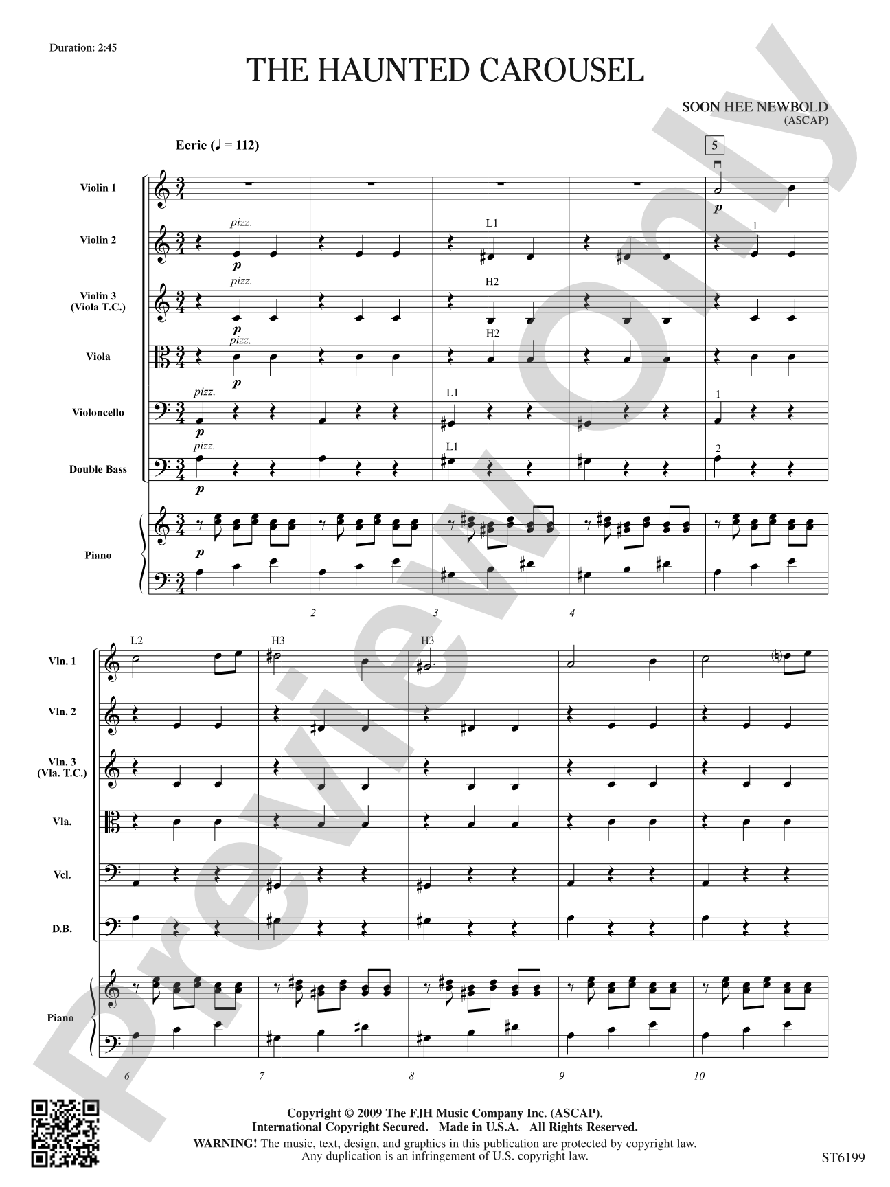 The Haunted Carousel: String Orchestra Conductor Score & Parts