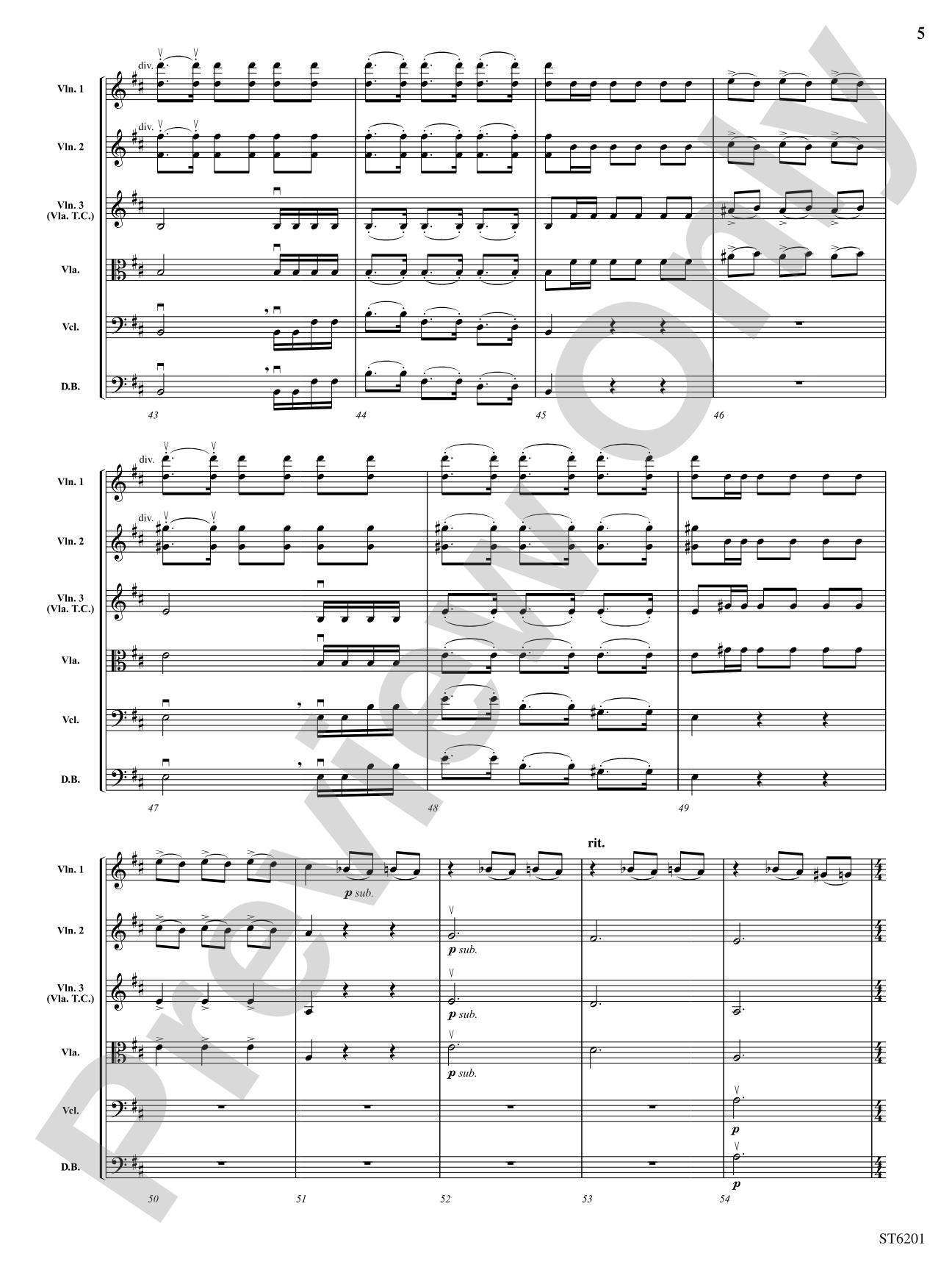 Overture to Semiramide: Score