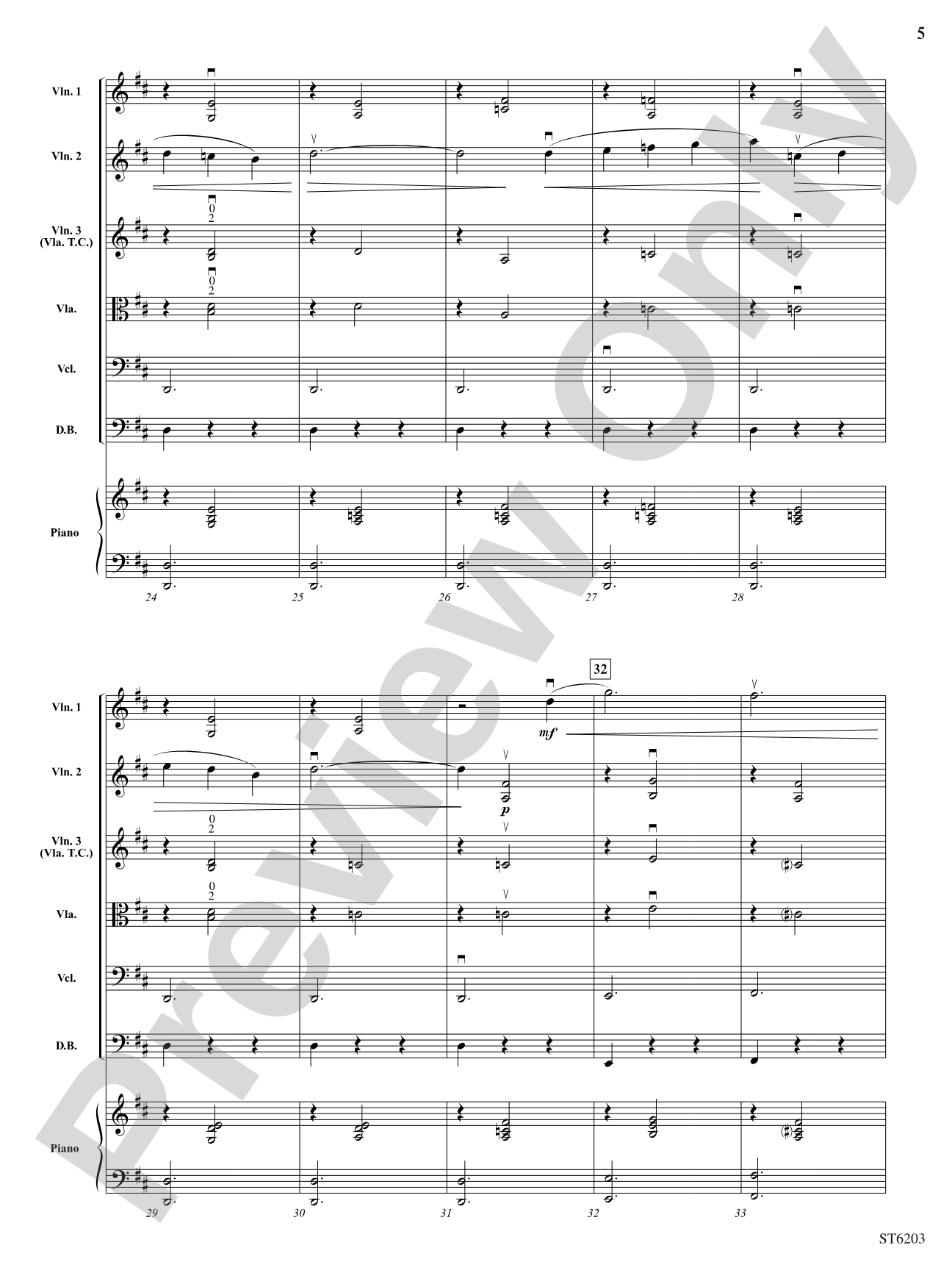Gymnopédie No. 1: String Orchestra Conductor Score & Parts