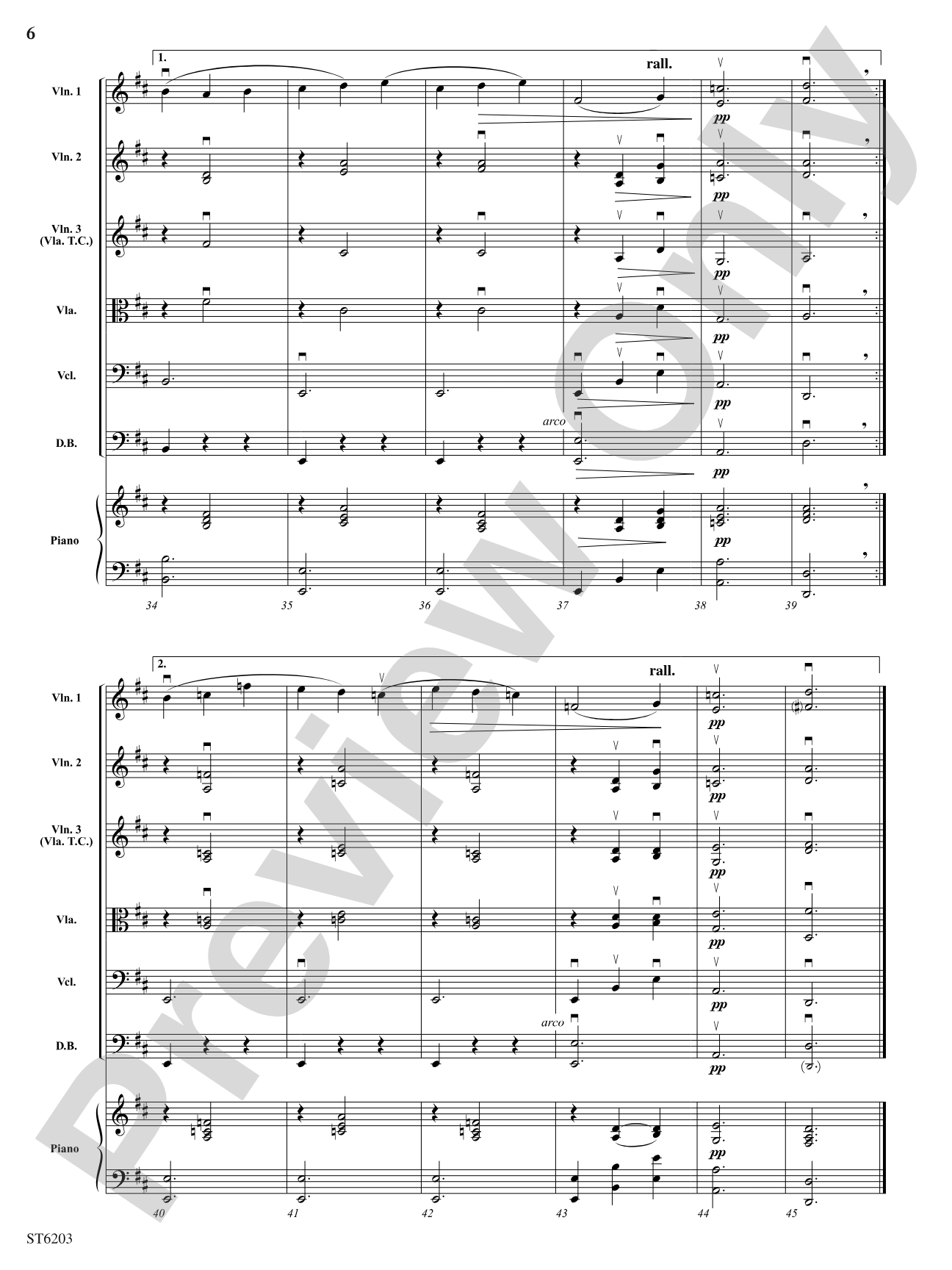 Gymnopédie No. 1: String Orchestra Conductor Score & Parts