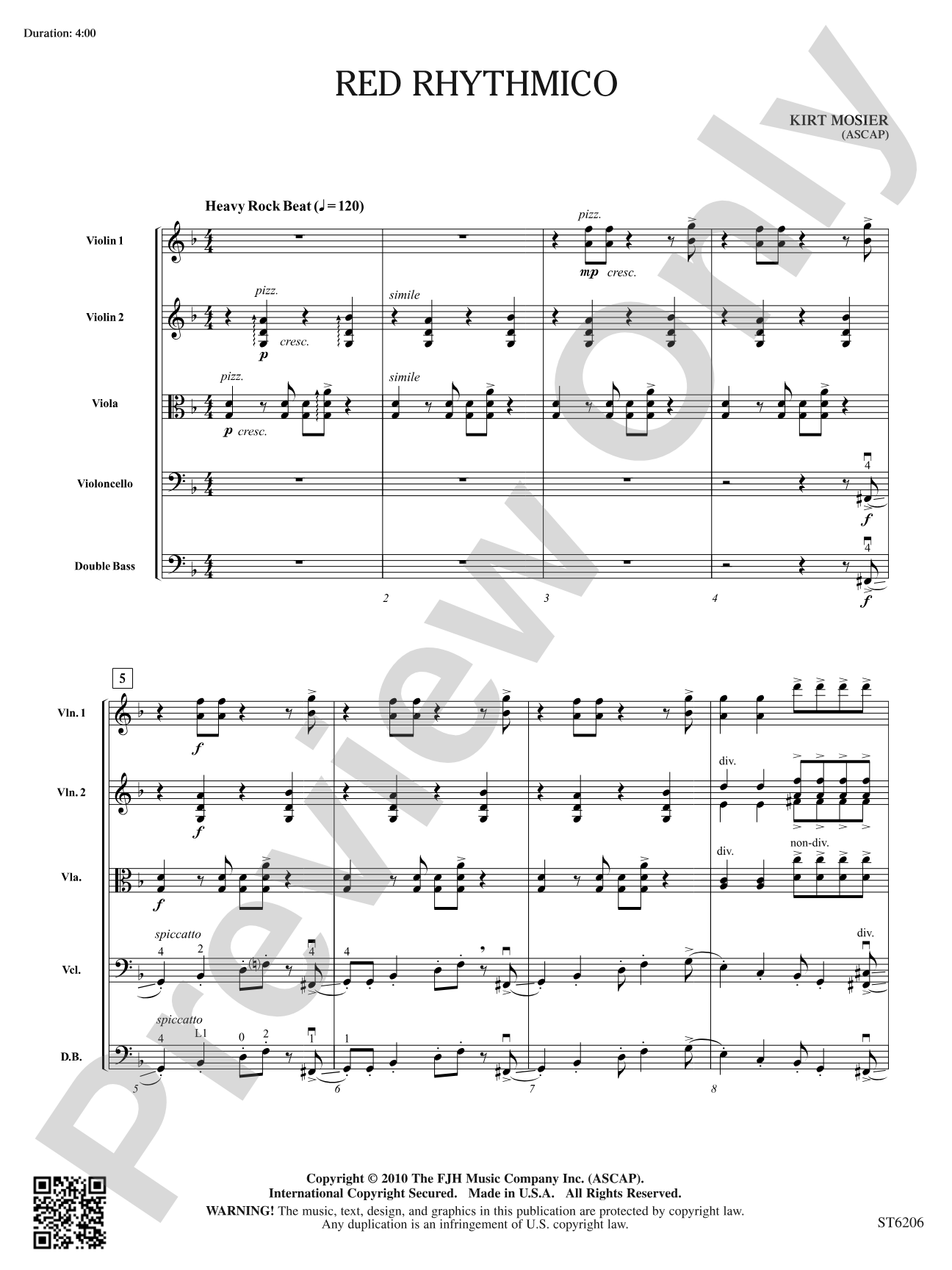 Red Rhythmico: String Orchestra Conductor Score & Parts