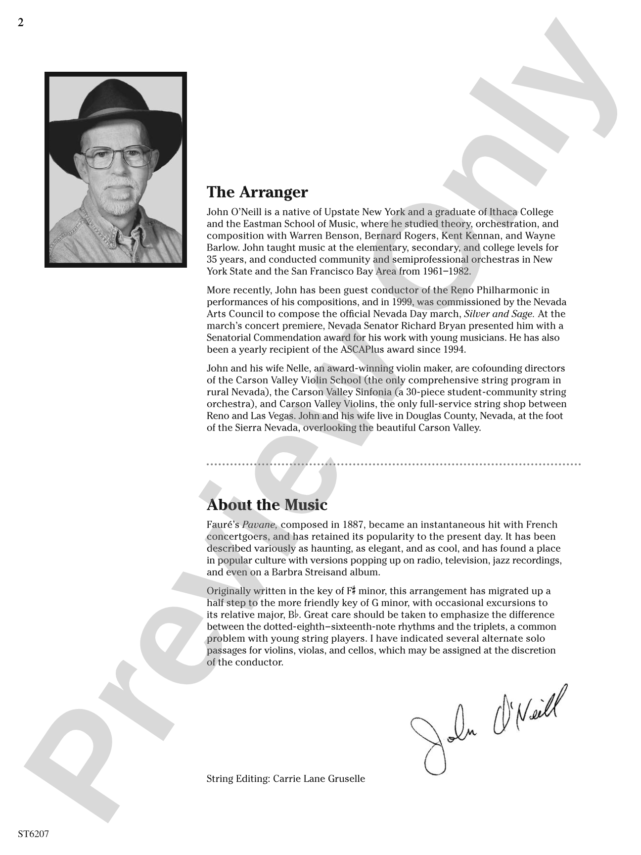 Pavane: String Orchestra Conductor Score & Parts