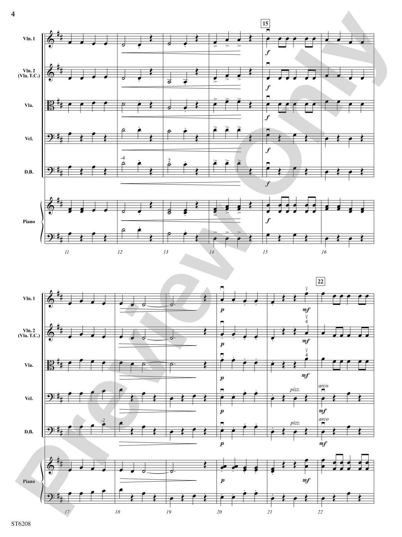 The Fox Went A-Fiddlin': String Orchestra Conductor Score & Parts