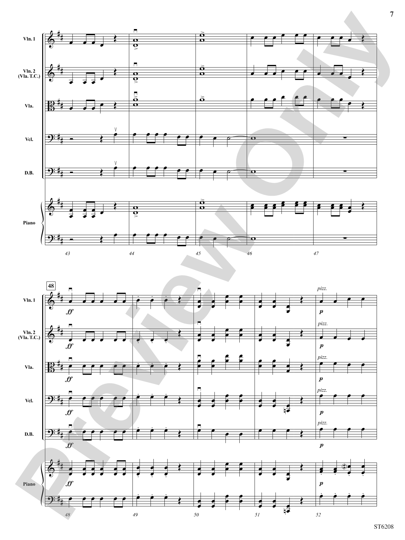 The Fox Went A-Fiddlin': String Orchestra Conductor Score & Parts