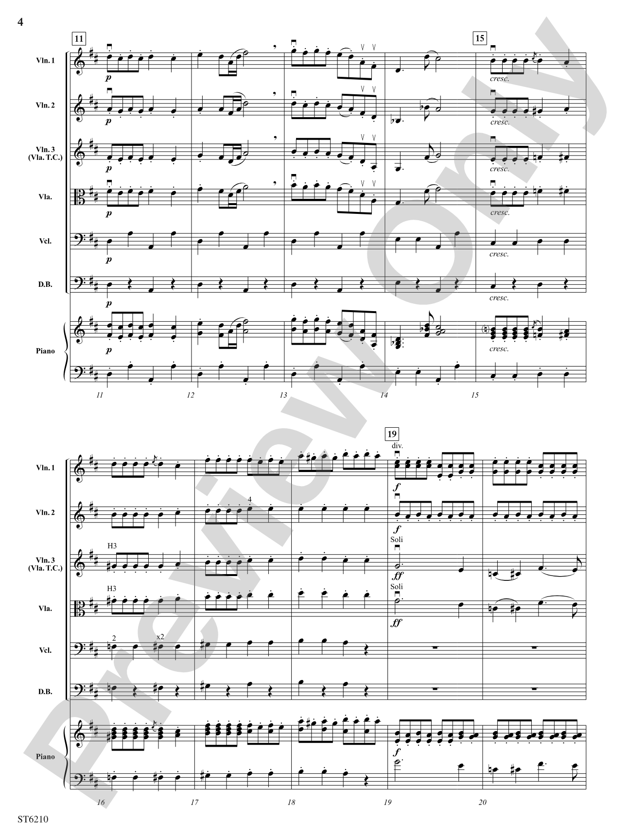 Dance of the Reed Flutes from The Nutcracker: String Orchestra Conductor Score & Parts