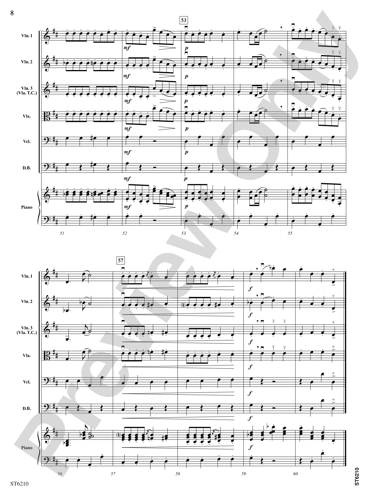 Dance of the Reed Flutes from The Nutcracker: String Orchestra Conductor Score & Parts