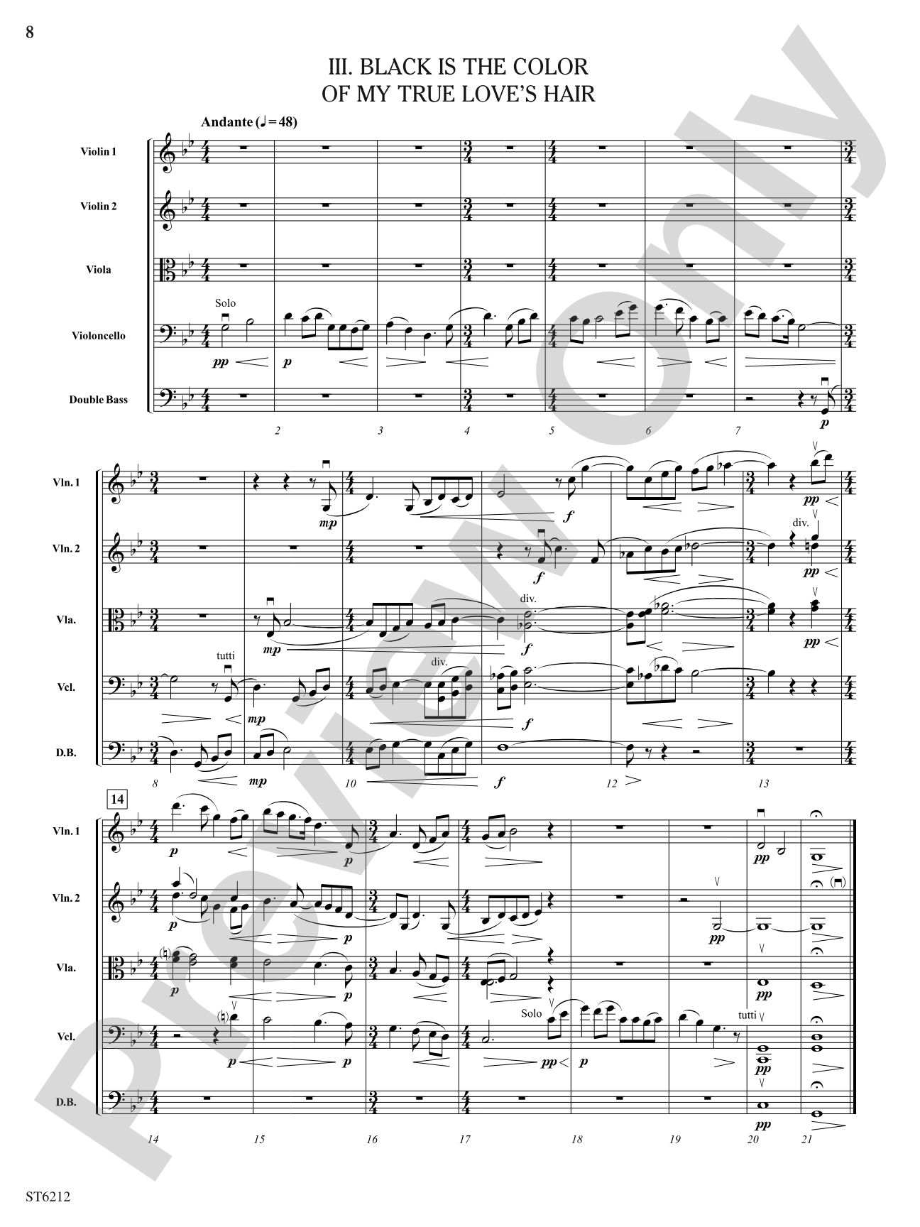 American Folk Song Suite: String Orchestra Conductor Score & Parts
