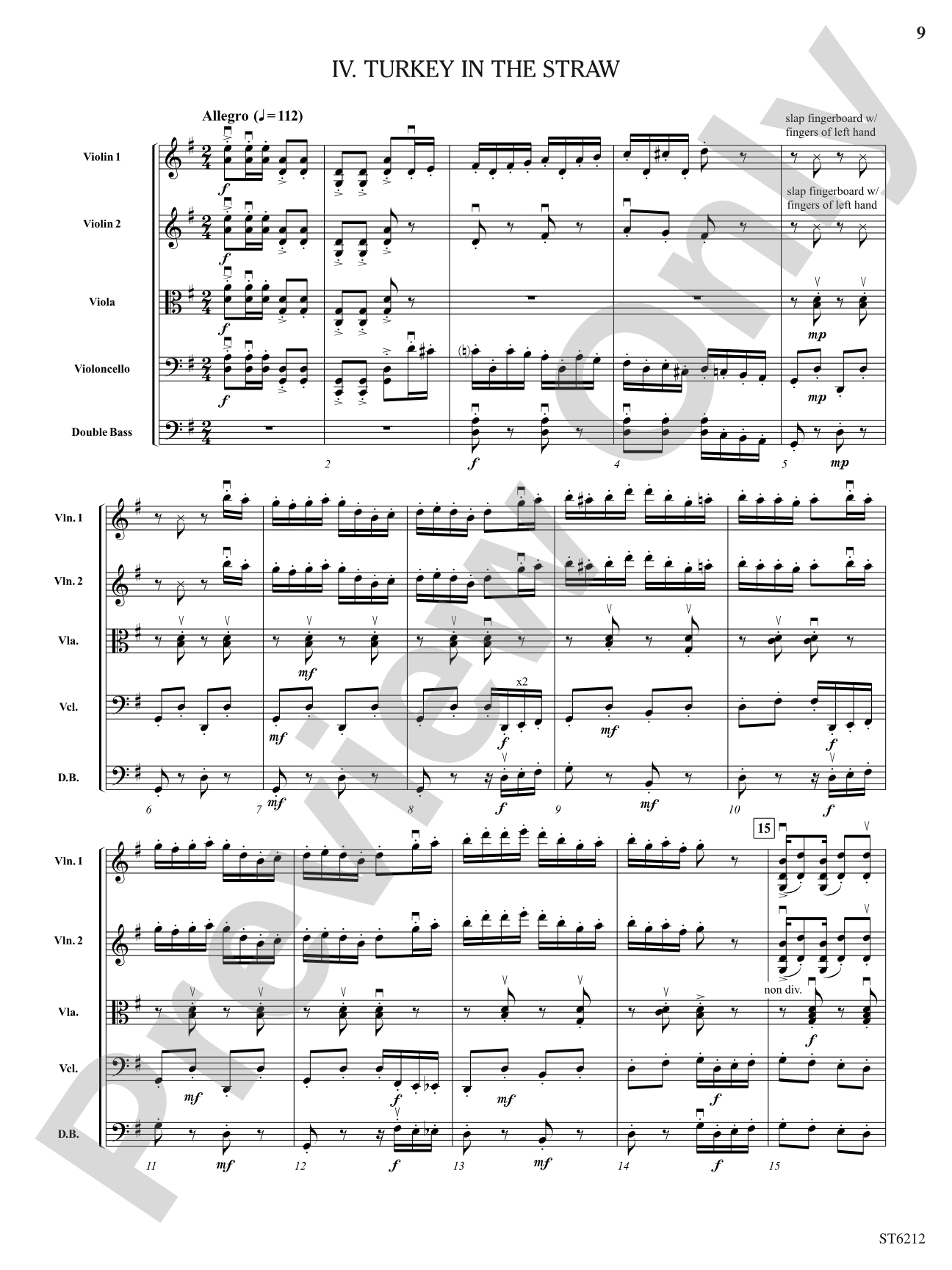American Folk Song Suite: String Orchestra Conductor Score & Parts