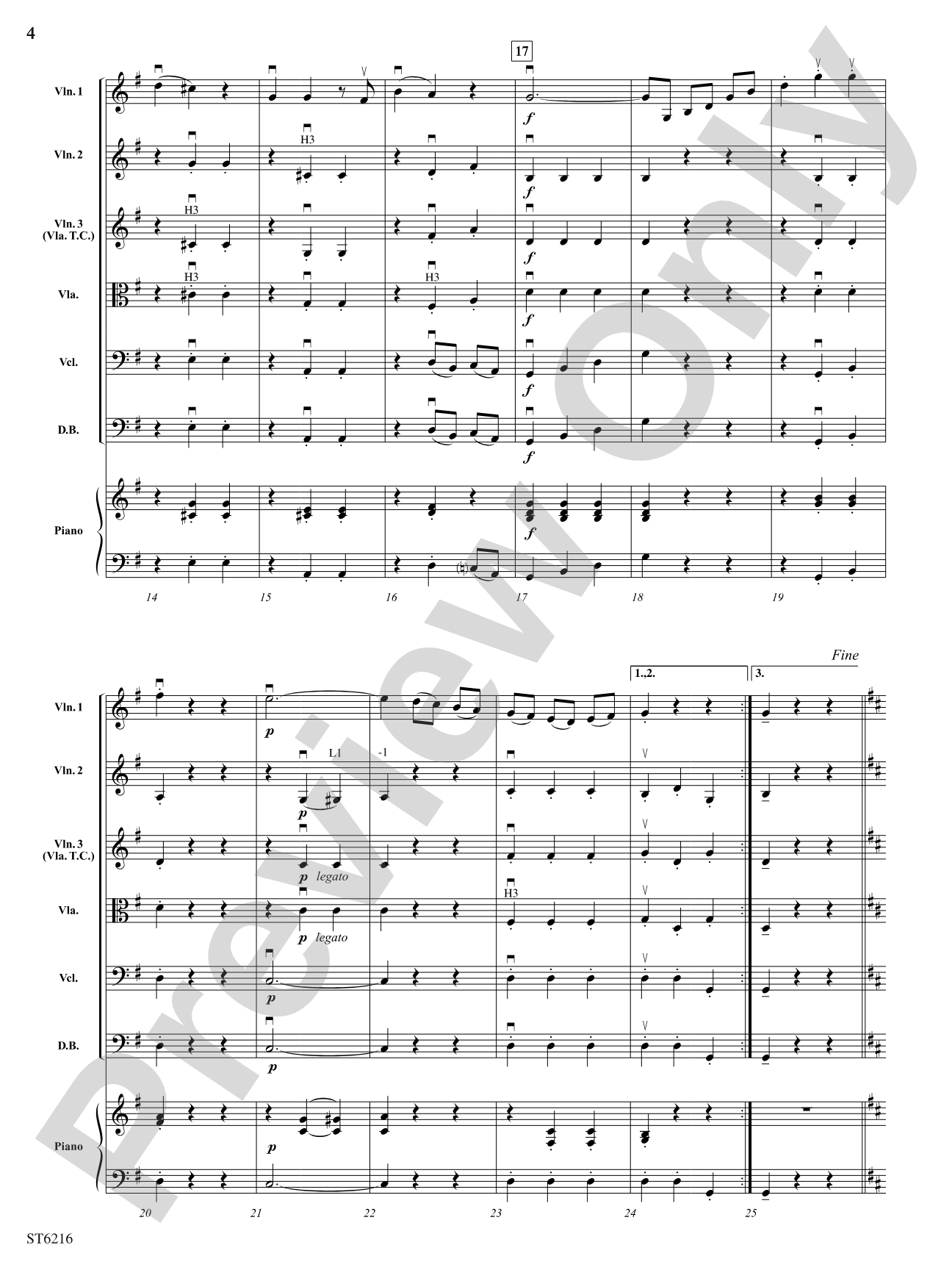 Minuetto from Symphony No. 35 "Haffner": String Orchestra Conductor Score & Parts