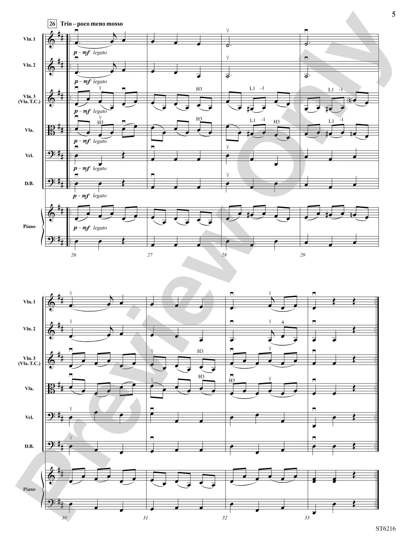 Minuetto from Symphony No. 35 "Haffner": String Orchestra Conductor Score & Parts