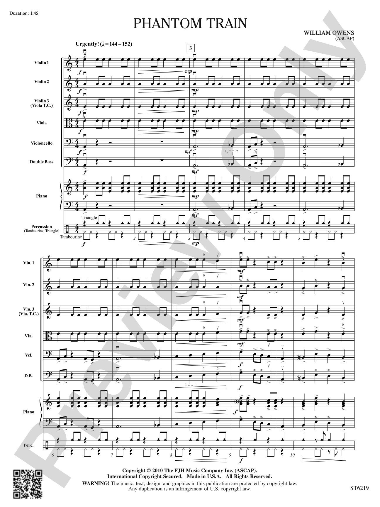 Phantom Train: String Orchestra Conductor Score & Parts