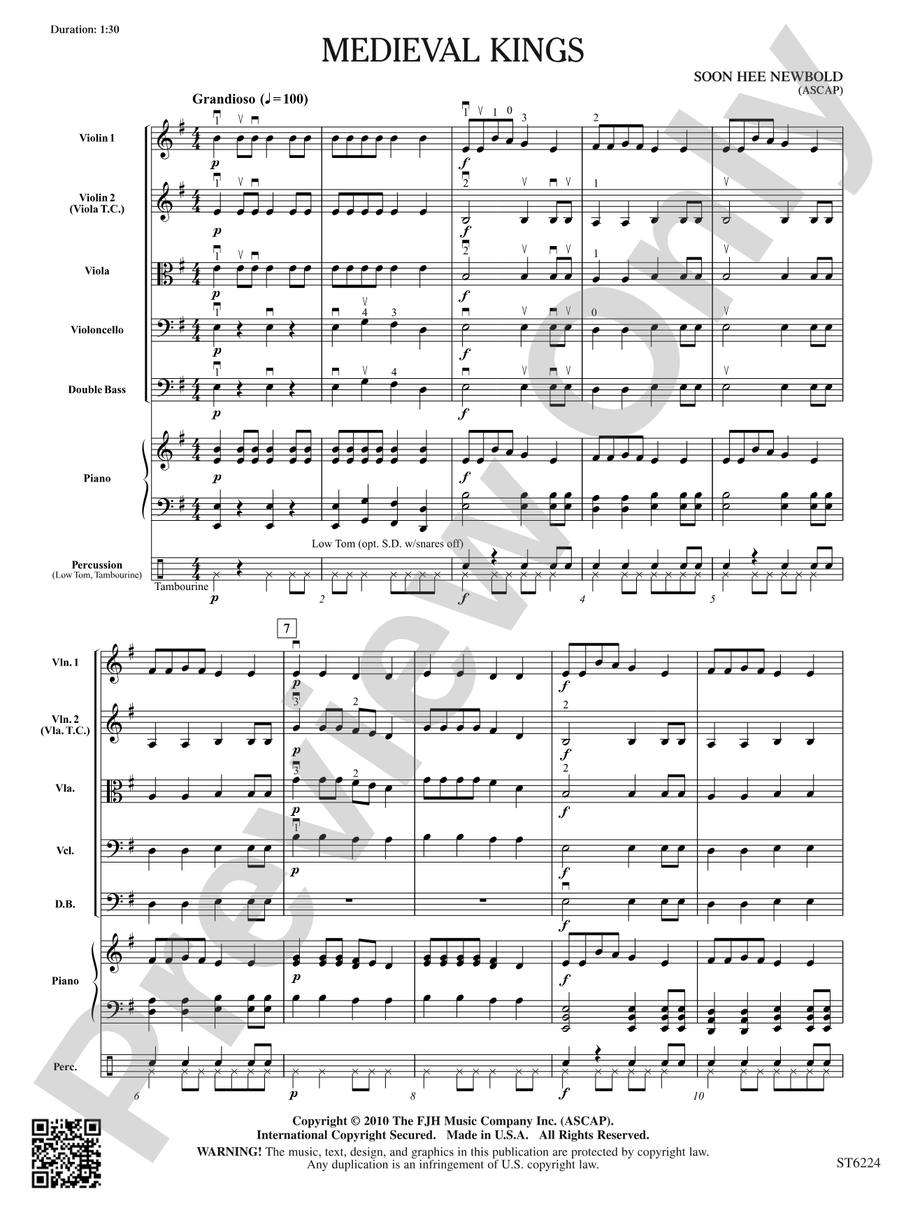 Medieval Kings: String Orchestra Conductor Score & Parts