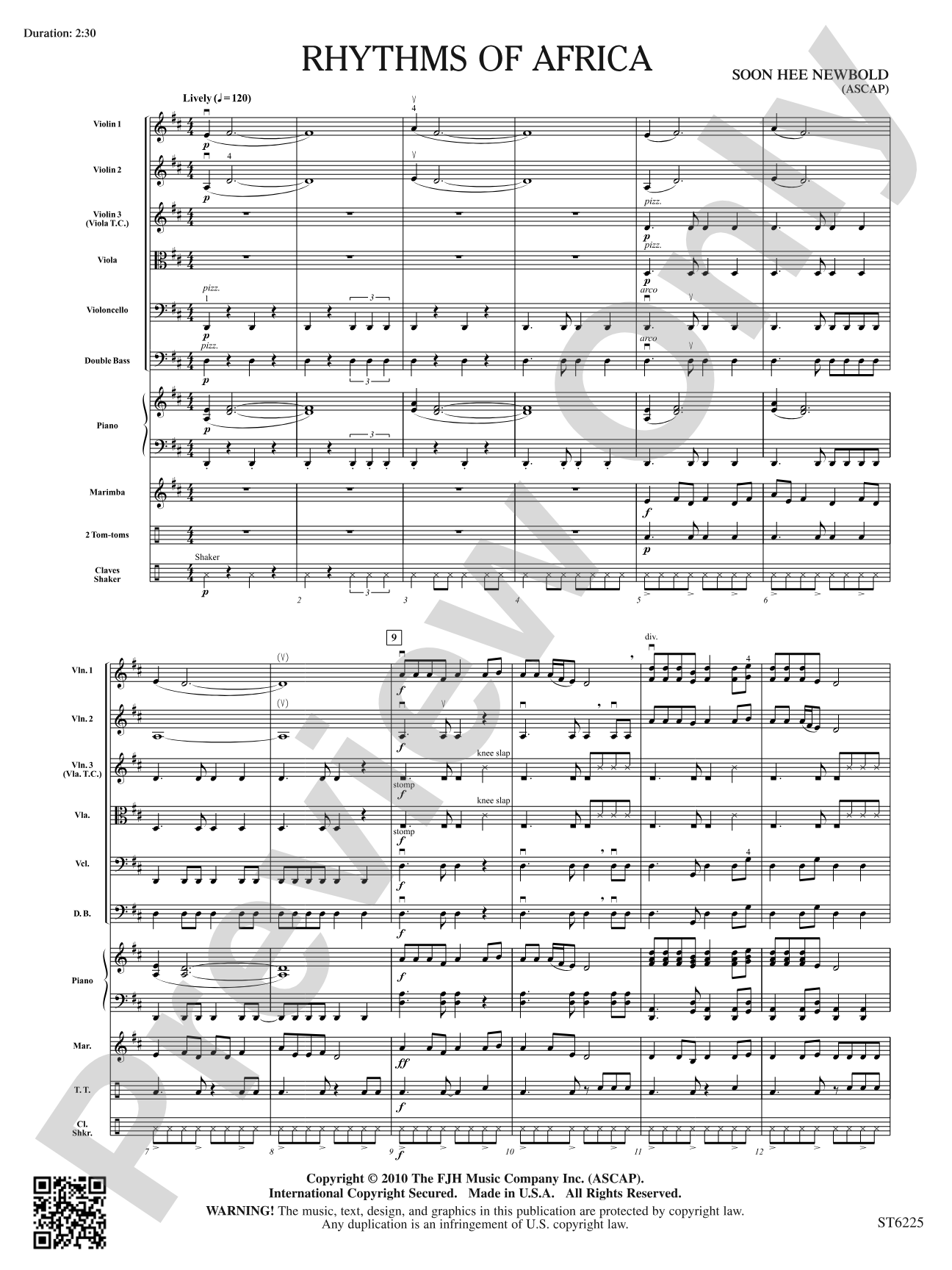 Rhythms of Africa: String Orchestra Conductor Score & Parts